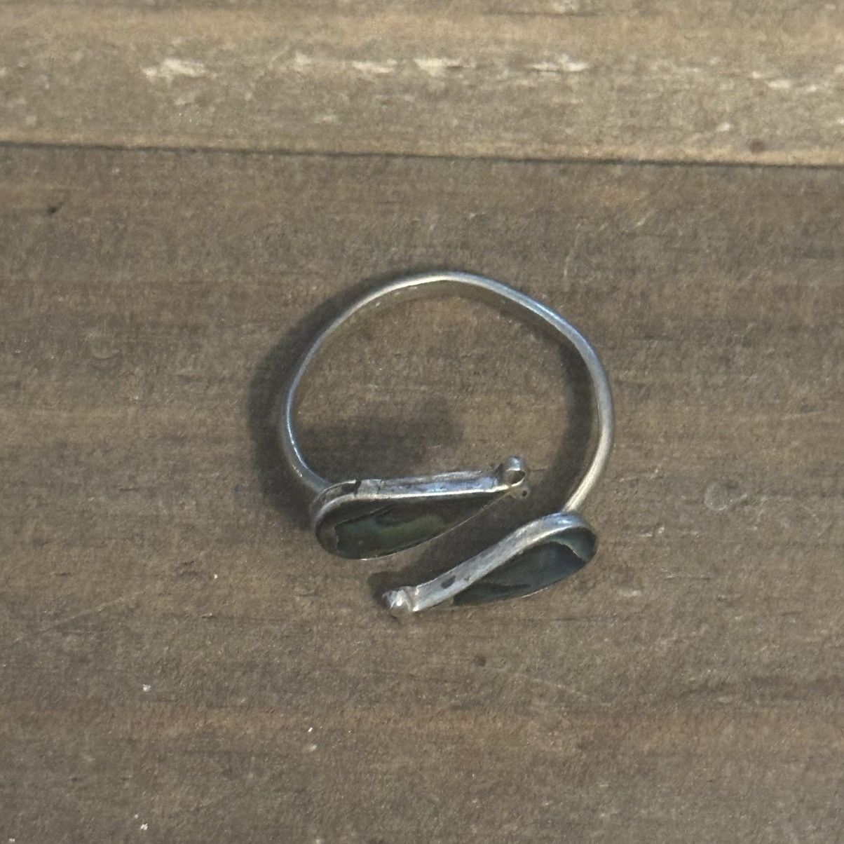 Vintage Vintage abalone teardrop wrap ring Size ONE SIZE - 2 Thumbnail