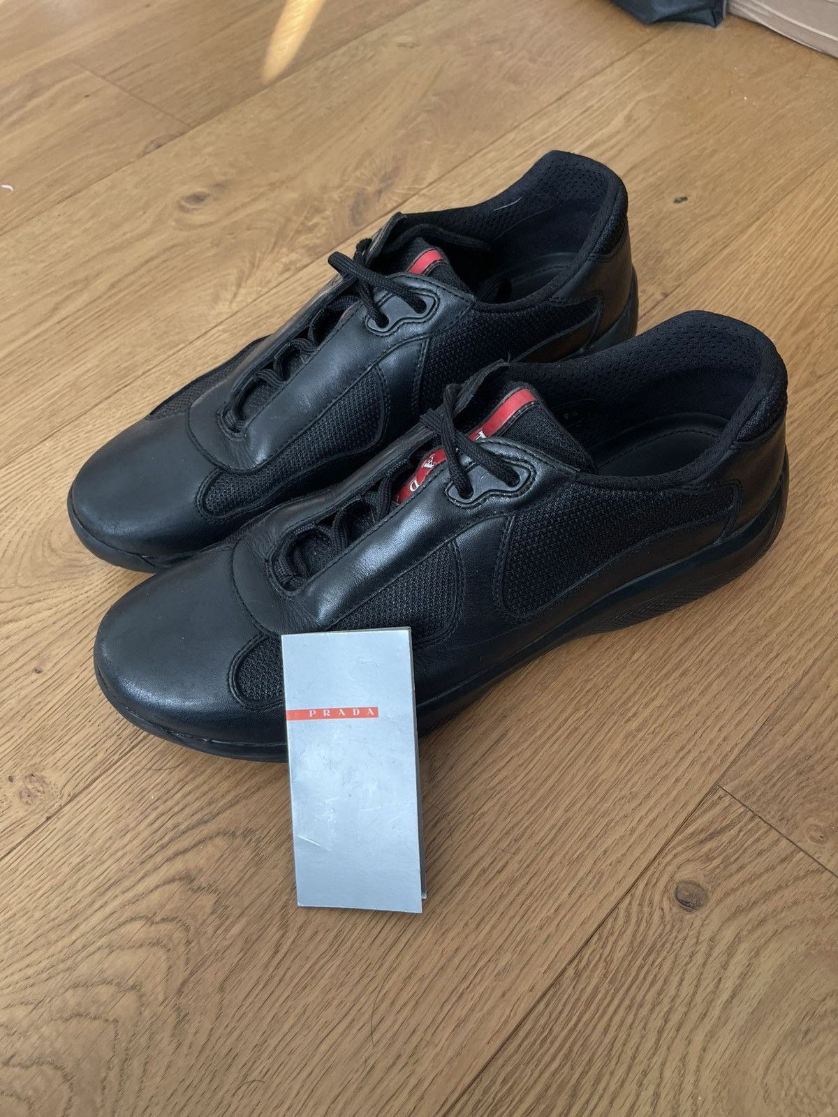 Prada Prada America’s Cup Sneakers Triple Black Leather / Mesh Size US 10.5 / EU 43-44 - 1 Thumbnail