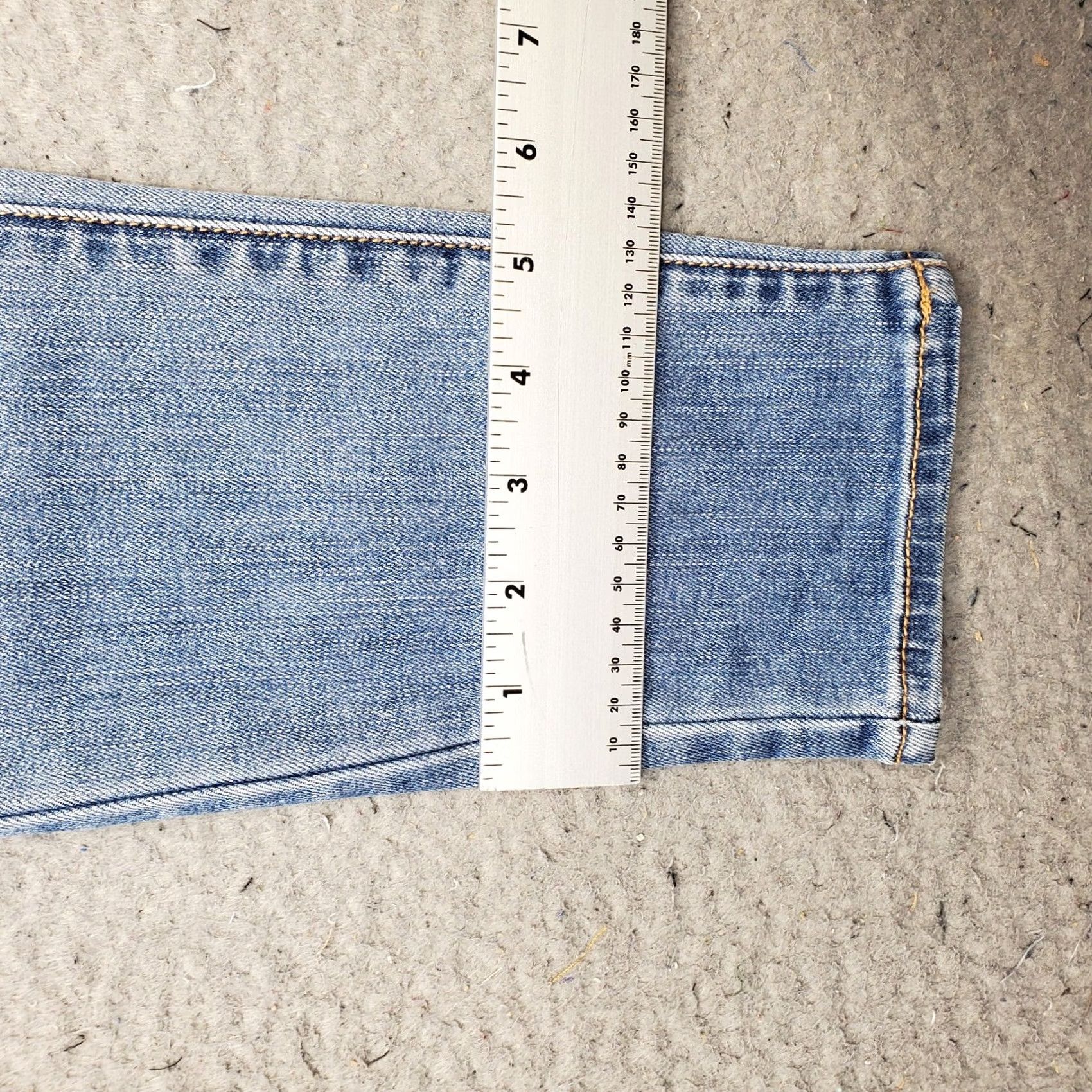 American Eagle Outfitters American Eagle Outfitters Womens 8 Blue Denim Jegging Jeans High Rise Plaid? Whiskered Size 30" / US 8 / IT 44 - 5 Thumbnail