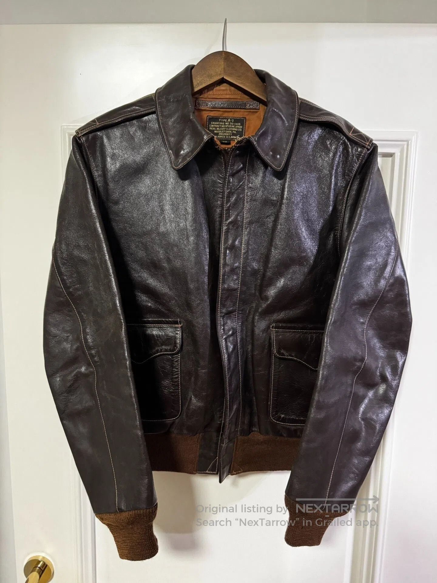 The Real McCoy's Real McCoy A2 Flight Jacket. Size US M / EU 48-50 / 2 - 1 Thumbnail