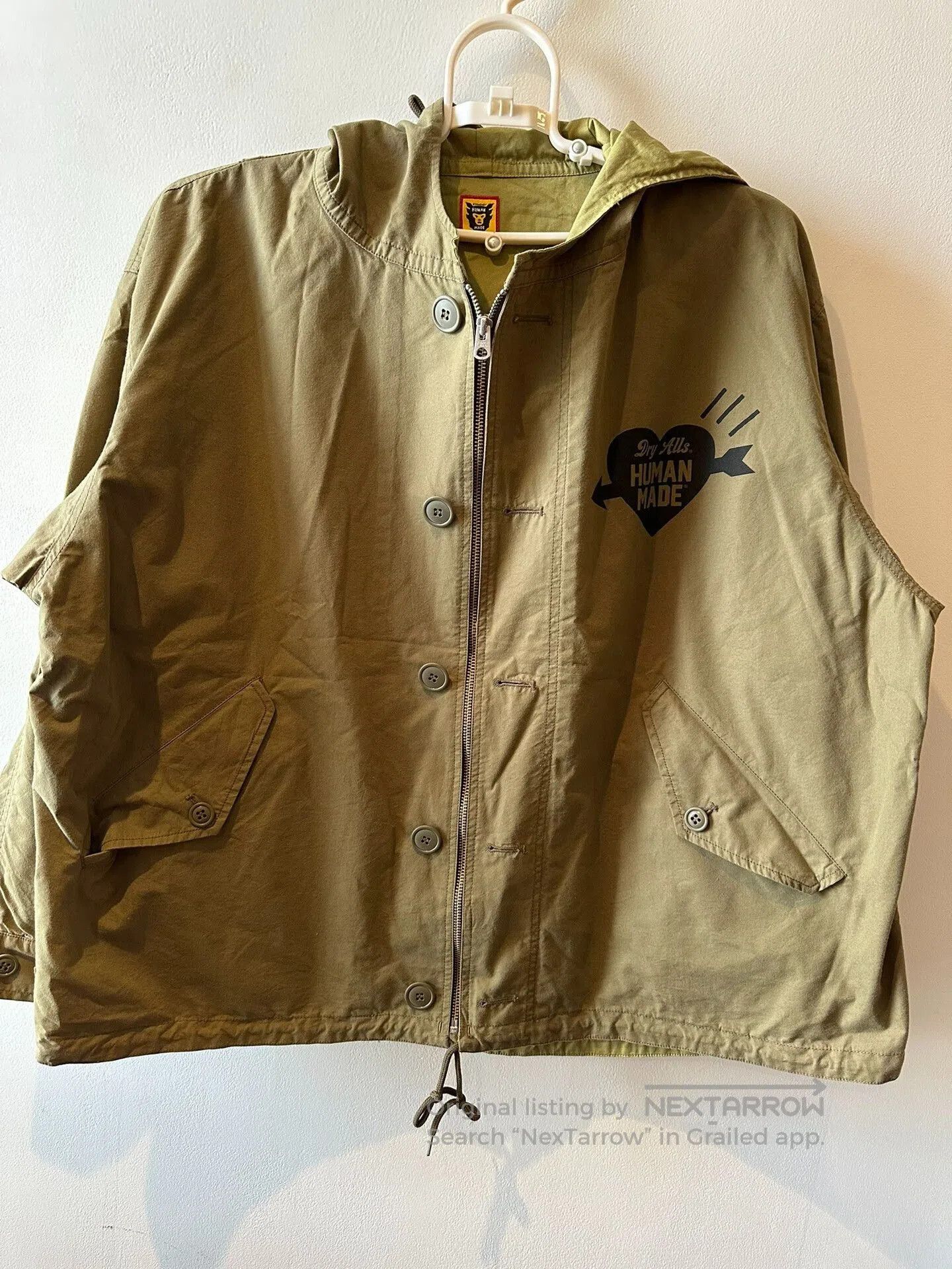Human Made human made olive green hooded windbreaker. Size US L / EU 52-54 / 3 - 1 Thumbnail