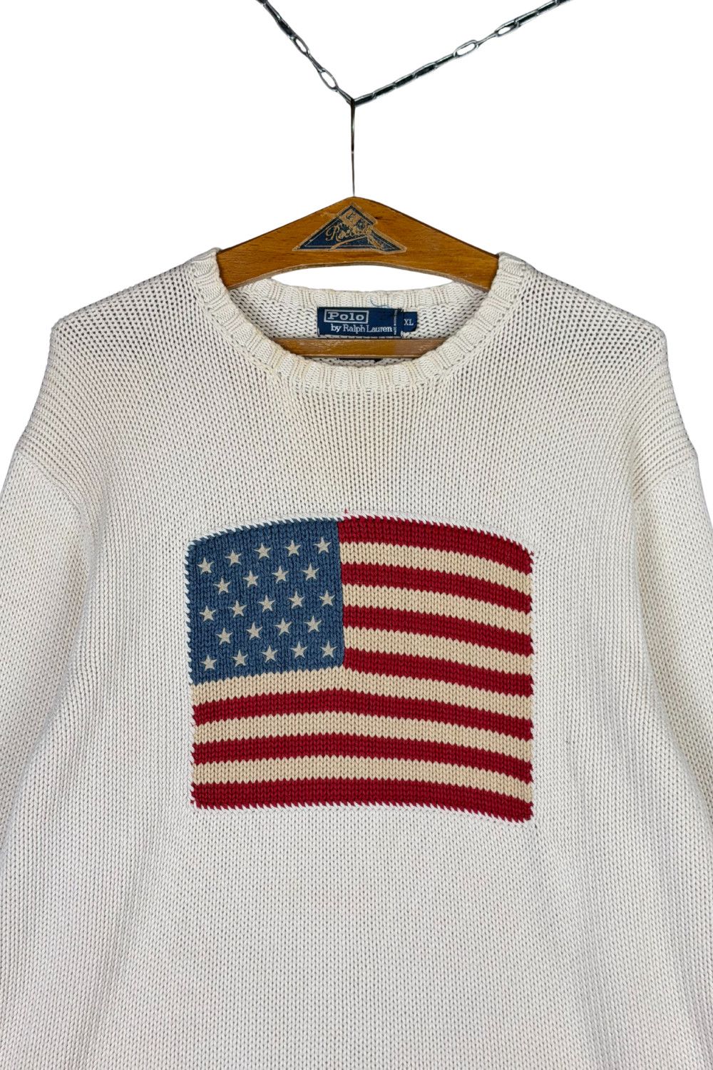 Polo Ralph Lauren 90s Polo Ralph Lauren American Flag Knit Sweater Size US XL / EU 56 / 4 - 3 Thumbnail