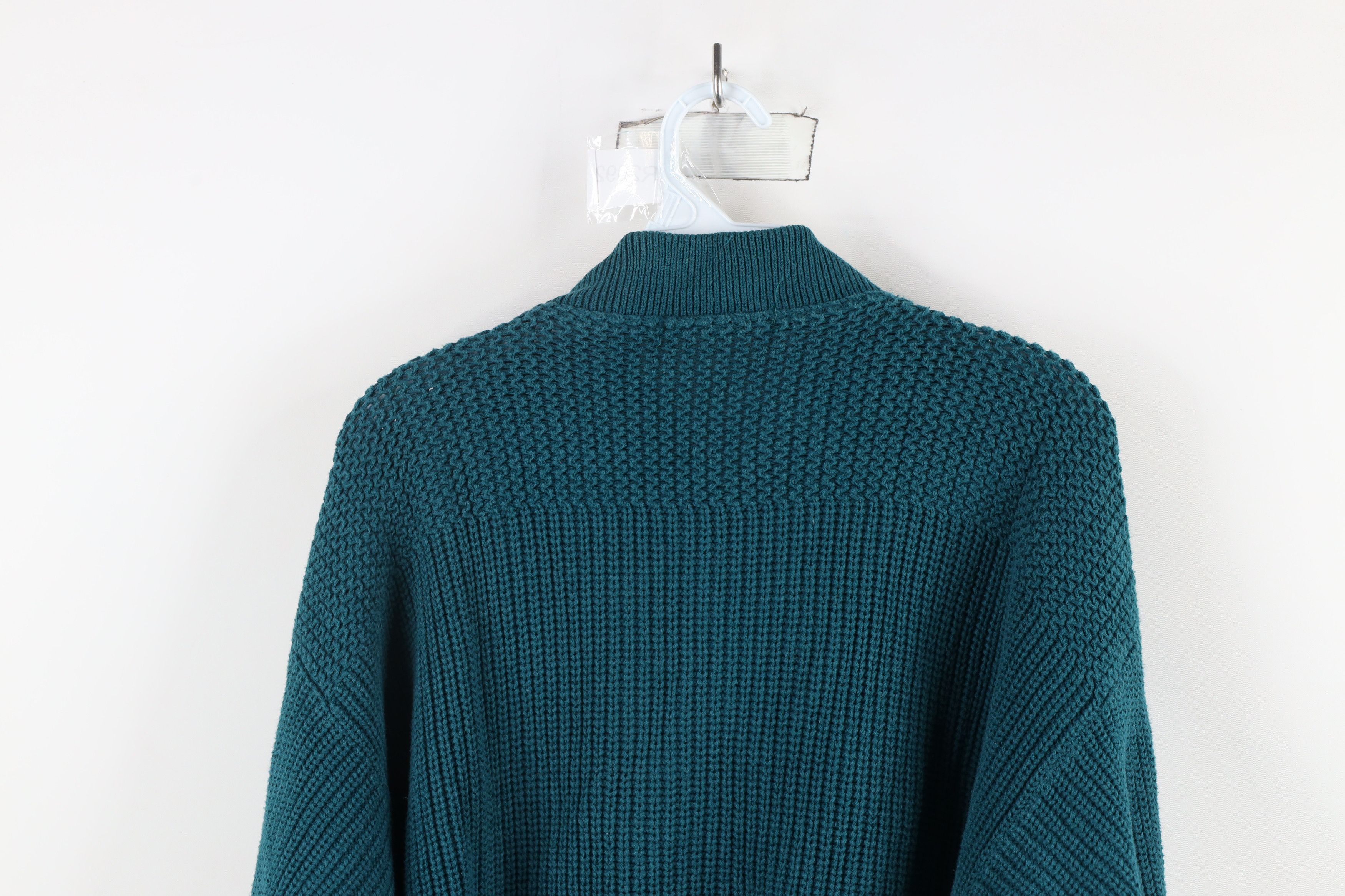 Vintage Vintage 90s Streetwear Chunky Ribbed Knit Henley Sweater Size US L / EU 52-54 / 3 - 9 Thumbnail