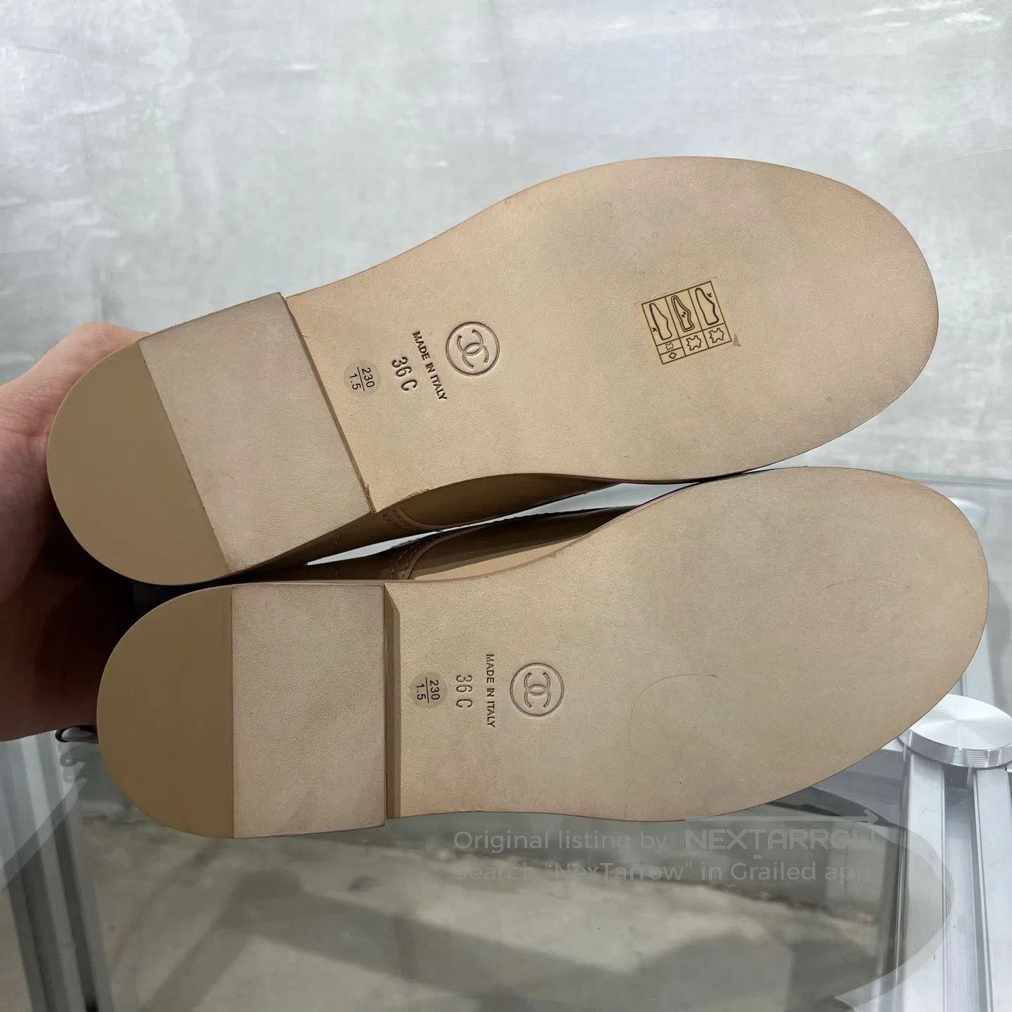 Chanel Chanel Nude-colored leather shoes with black details – Der Size US 5.5 / IT 35.5 - 7 Thumbnail