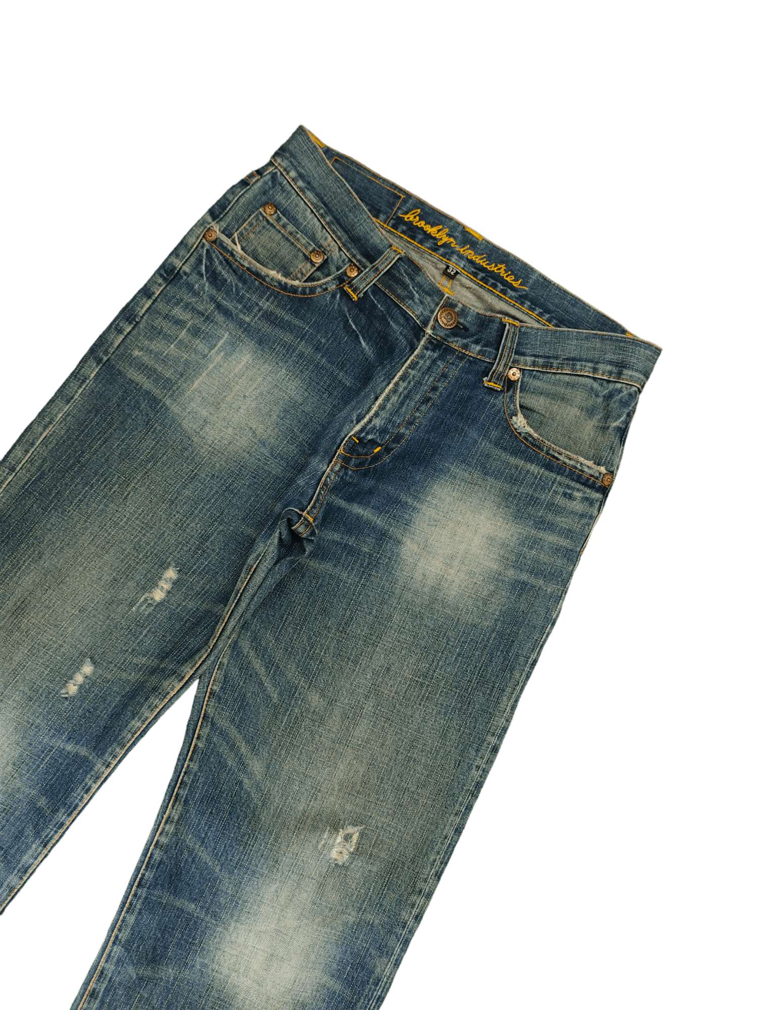 Comme des Garcons × Undercover Loose Jean Brooklyn Industries Distress Faded Denim Wide Leg Size US 32 / EU 48 - 5 Thumbnail