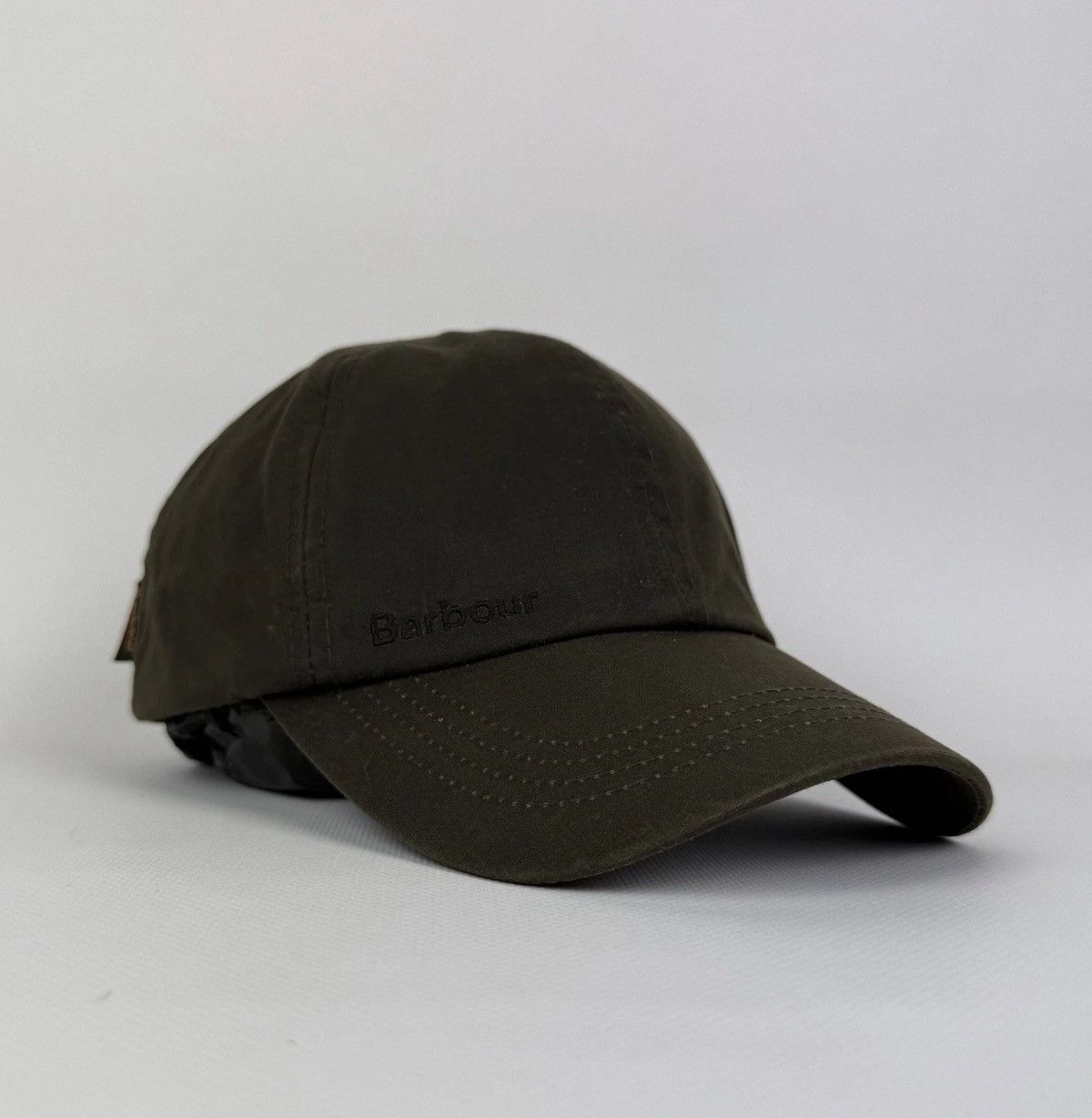 Barbour Barbour Waxed Cotton Baseball Cap Hat One Size Green Top Size ONE SIZE - 1 Thumbnail