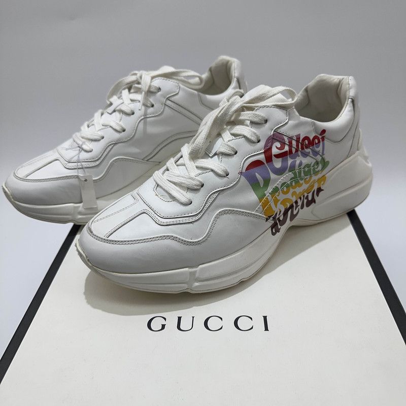Gucci Gucci Rhyton Colorful Low-Top Sneakers for Men 0079 Size US 9.5 / EU 42-43 - 1 Thumbnail