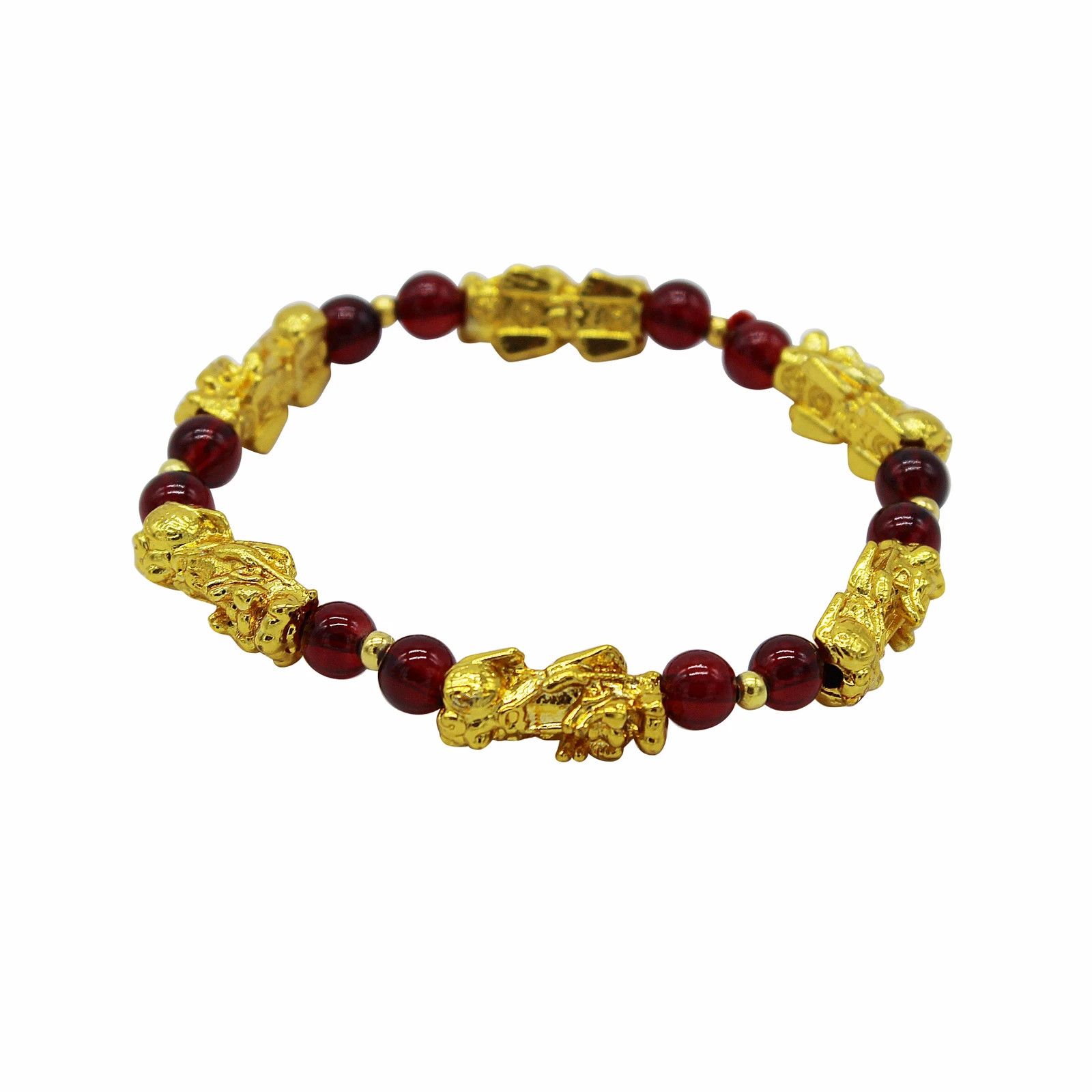 Jewelry 🔴 Bracelet - Gold Dragon & Red Agate Size ONE SIZE - 1 Preview