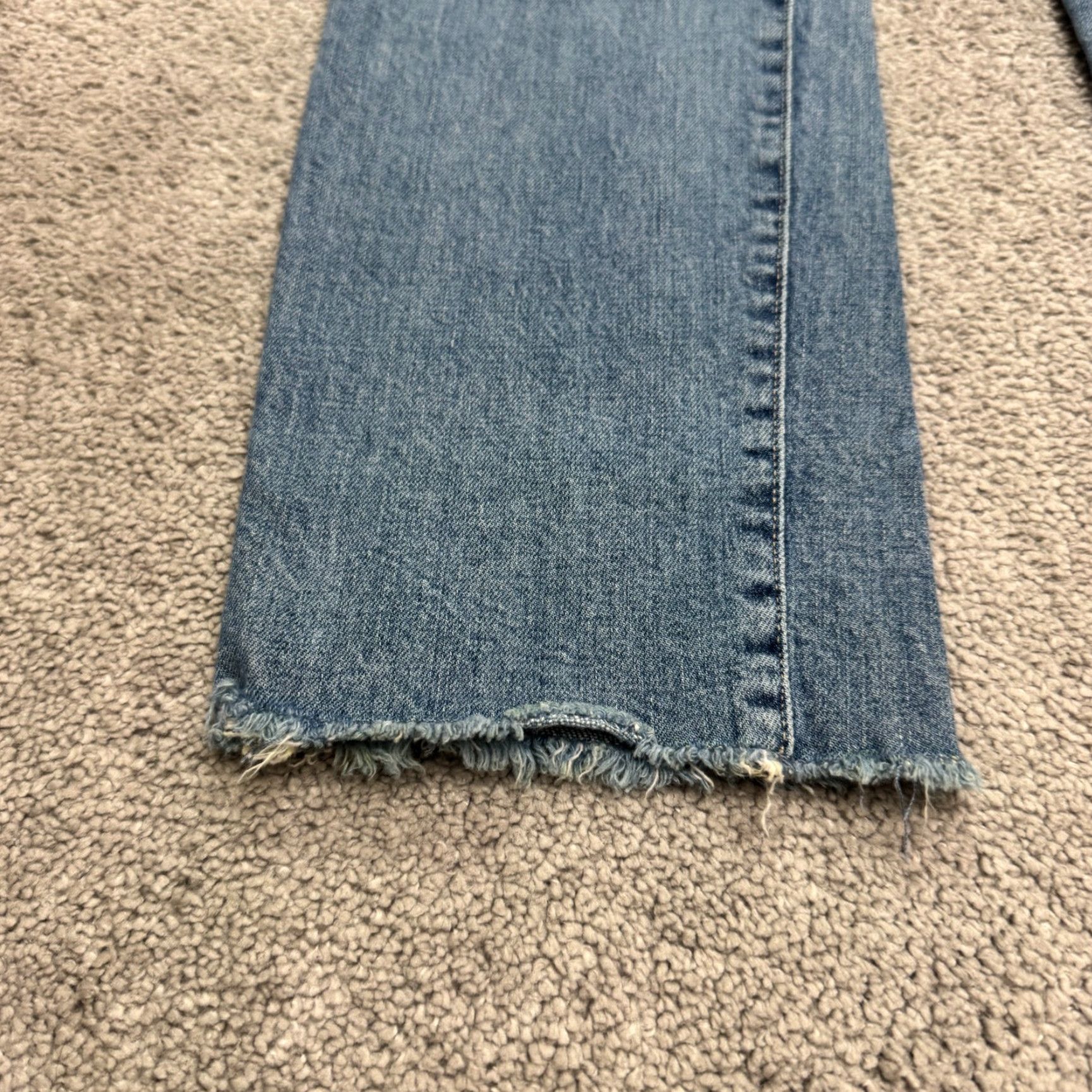 J.Crew J.CREW Point Sur Slim Boy Straight High Rise Denim Jeans Womens 24 Blue Raw Hem Size 42" / US 20 - 6 Thumbnail