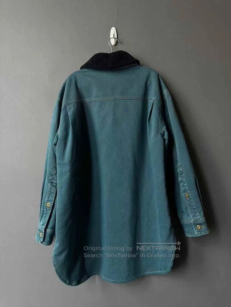 Loewe Loewe fur collar leather label denim jacket. Size US XXL / EU 58 / 5 - 2 Thumbnail