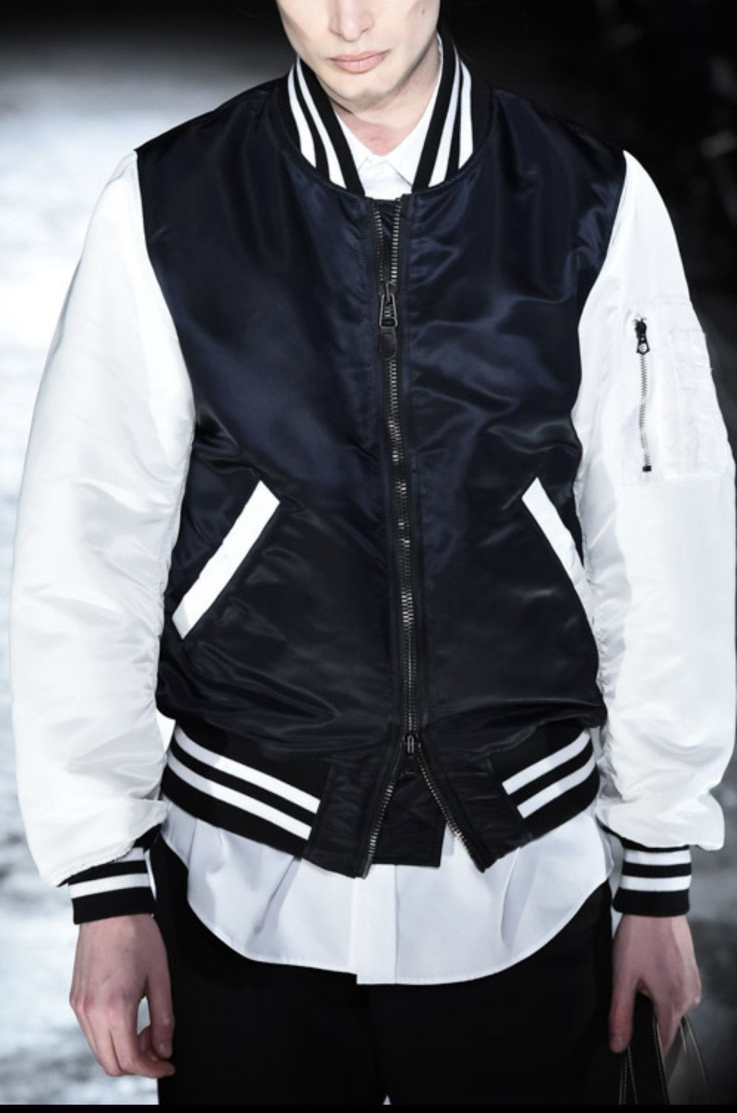 Comme des Garcons AW15 COMME DES GARCONS TWO-TONE MA-1 BOMBER JACKET BY GANRYU Size US M / EU 48-50 / 2 - 4 Thumbnail