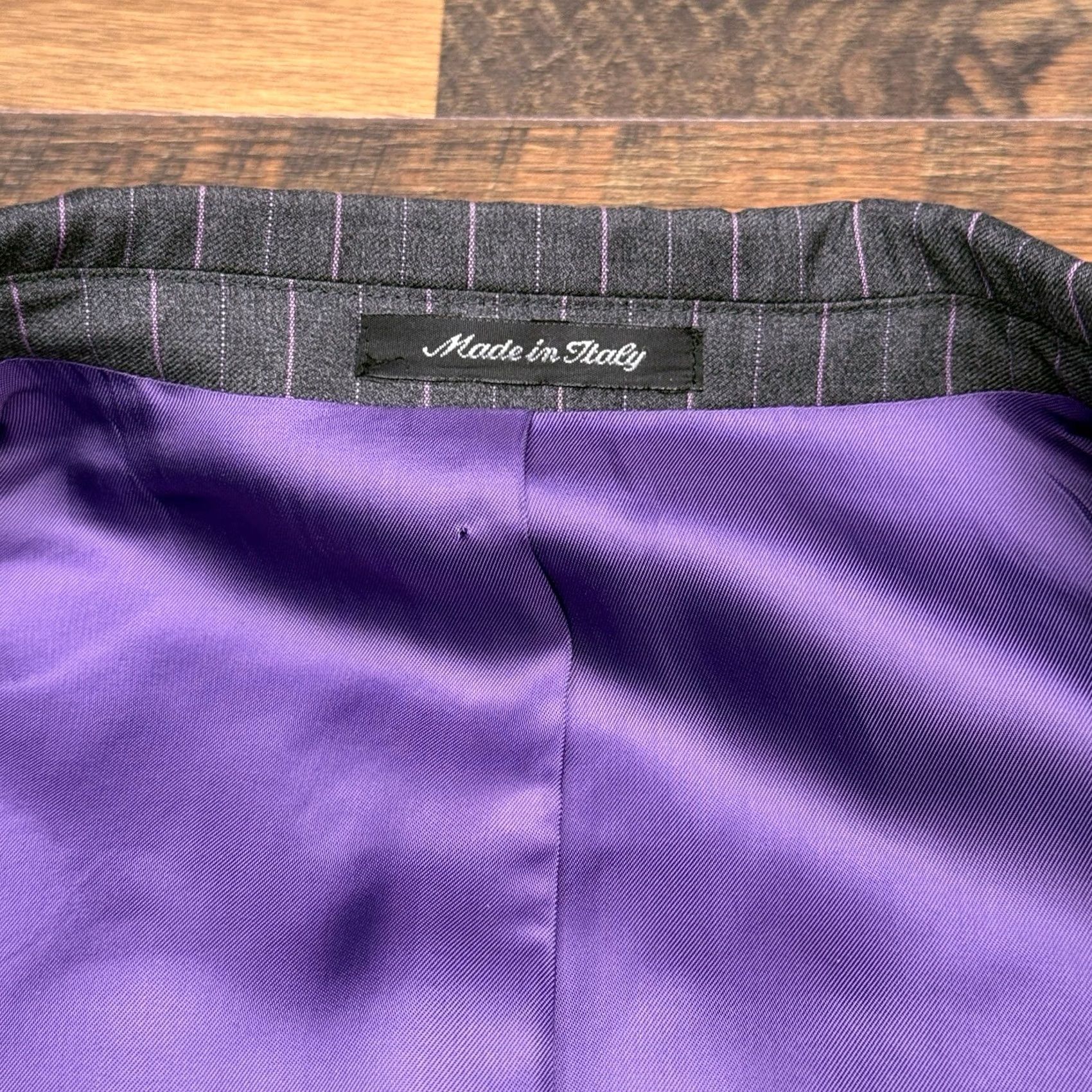 Paul Smith Paul Smith Suit 46R Gray Purple Striped Wool Pants 38x28 Two Piece Wool Suit Mens Regular 2 Piece Notch Lapel Dry Clean Only Vintage No Size 46R - 6 Thumbnail