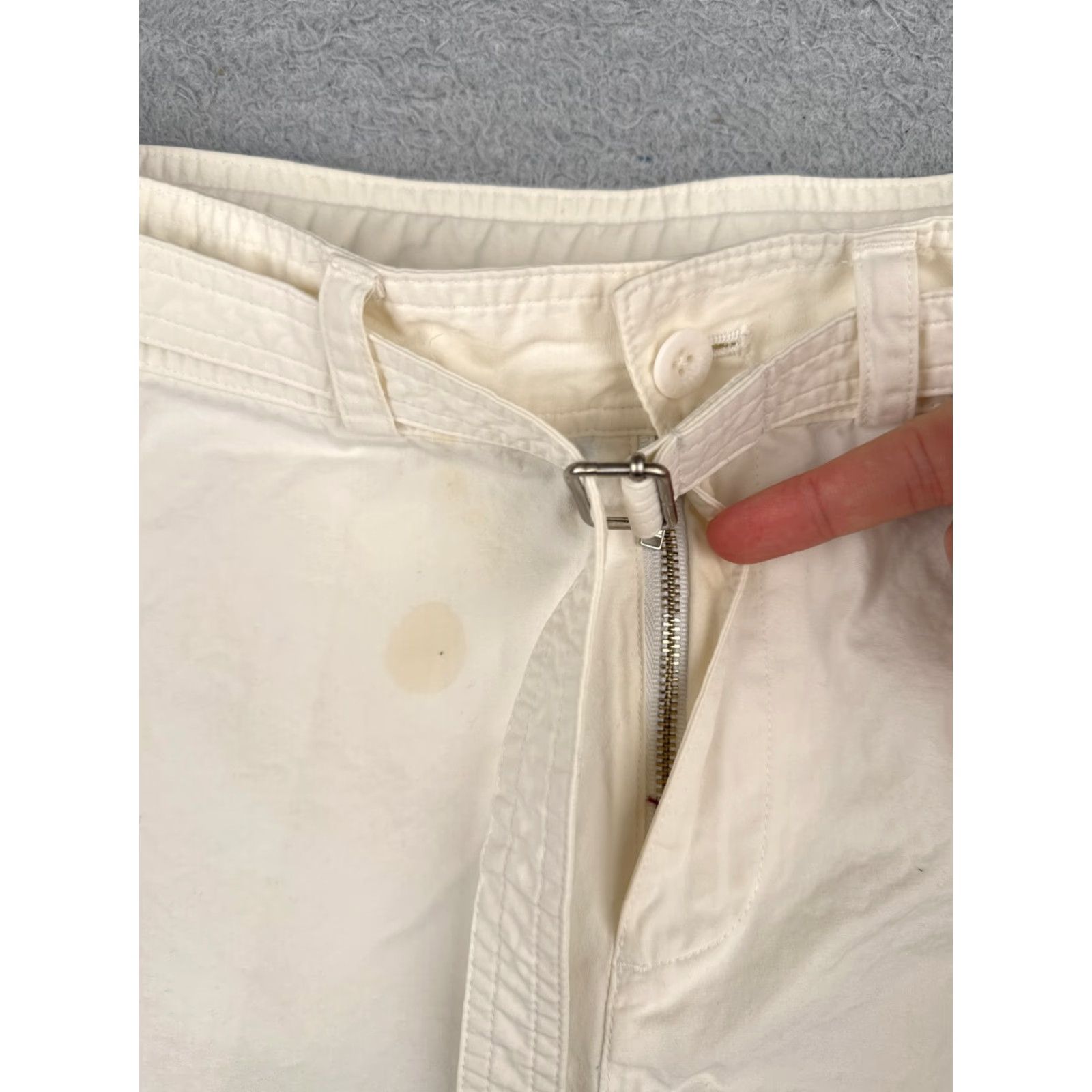 Ralph Lauren Lauren Ralph Lauren Shorts Women 6 Ivory Chino 30x8 100% Cotton Belted Cargo Button 8 in Inseam 5-Pocket Size 28" / US 6 / IT 42 - 7 Thumbnail
