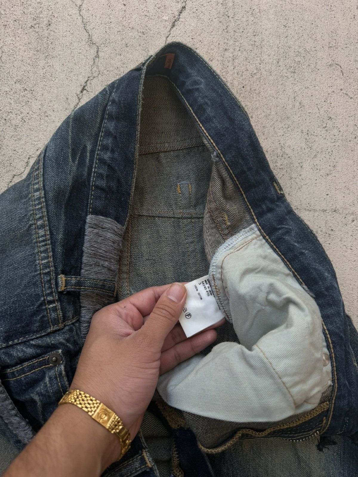 Undercover Archive Mud Wash Undercover AW06 "Guruguru" Bug Denim 34 Size US 34 / EU 50 - 3 Thumbnail