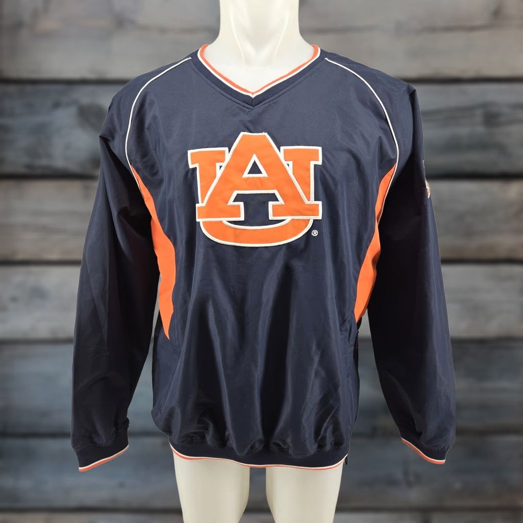Vintage VINTAGE Colosseum Auburn Tigers Pull Over Jacket Windbreaker SZ XL Men Gray Blue Embroidered Logo Size US XL / EU 56 / 4 - 1 Thumbnail