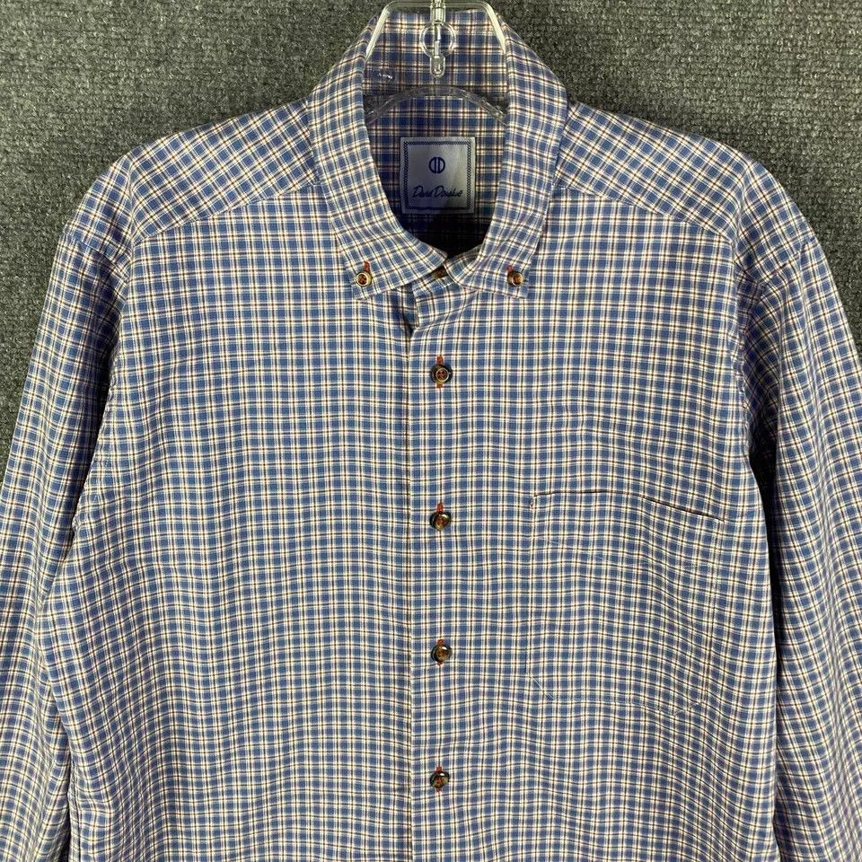 David Donahue David Donahue Shirt Men's M Button Down Plaid Long Sleeve Size US M / EU 48-50 / 2 - 2 Thumbnail