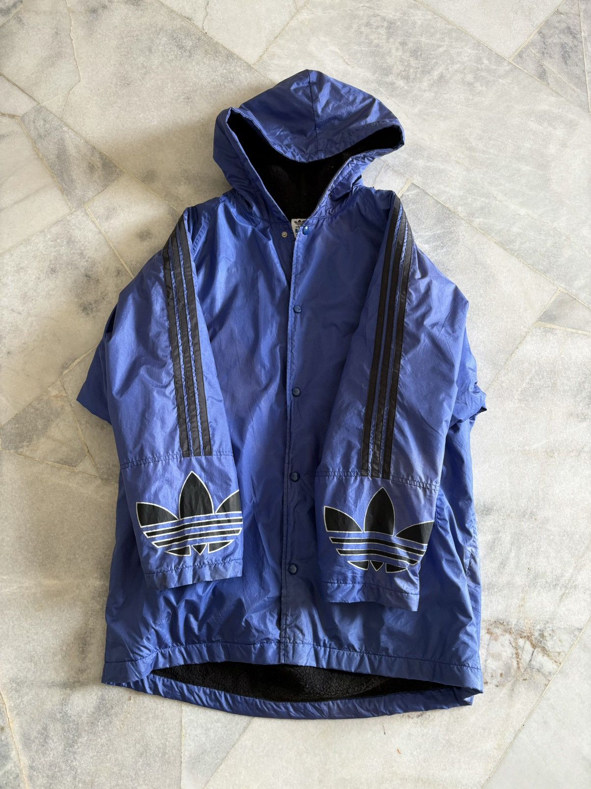 Adidas × Vintage 90s Adidas Big Logo Parka Jacket Size US L / EU 52-54 / 3 - 6 Thumbnail