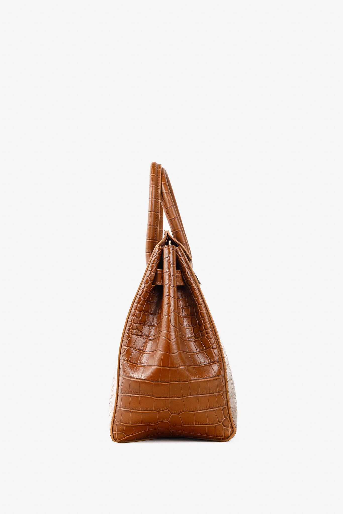 Designer Teddy Blake Gigi Croco Top Handle Leather Handbag Size ONE SIZE - 3 Thumbnail