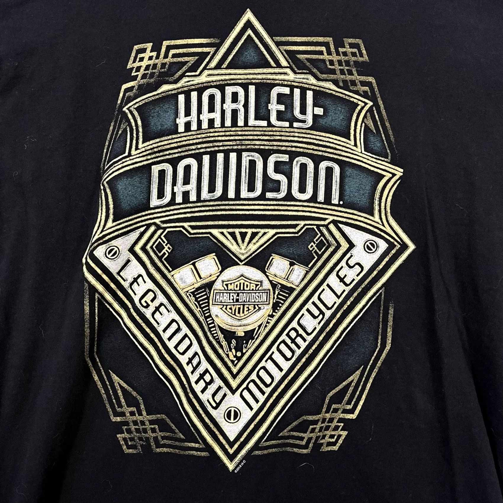 Harley Davidson VINTAGE Harley-Davidson Shirt Mens Large Black Graphic Print Crew Neck Short Sleeve Cotton Logo Biker Motorcycle VT Y2K Essex Jct Size US L / EU 52-54 / 3 - 2 Thumbnail