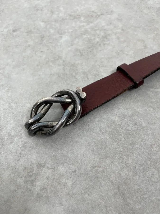 Gucci 2000s Gucci Signature Brown Leather Belt Size ONE SIZE - 5 Thumbnail