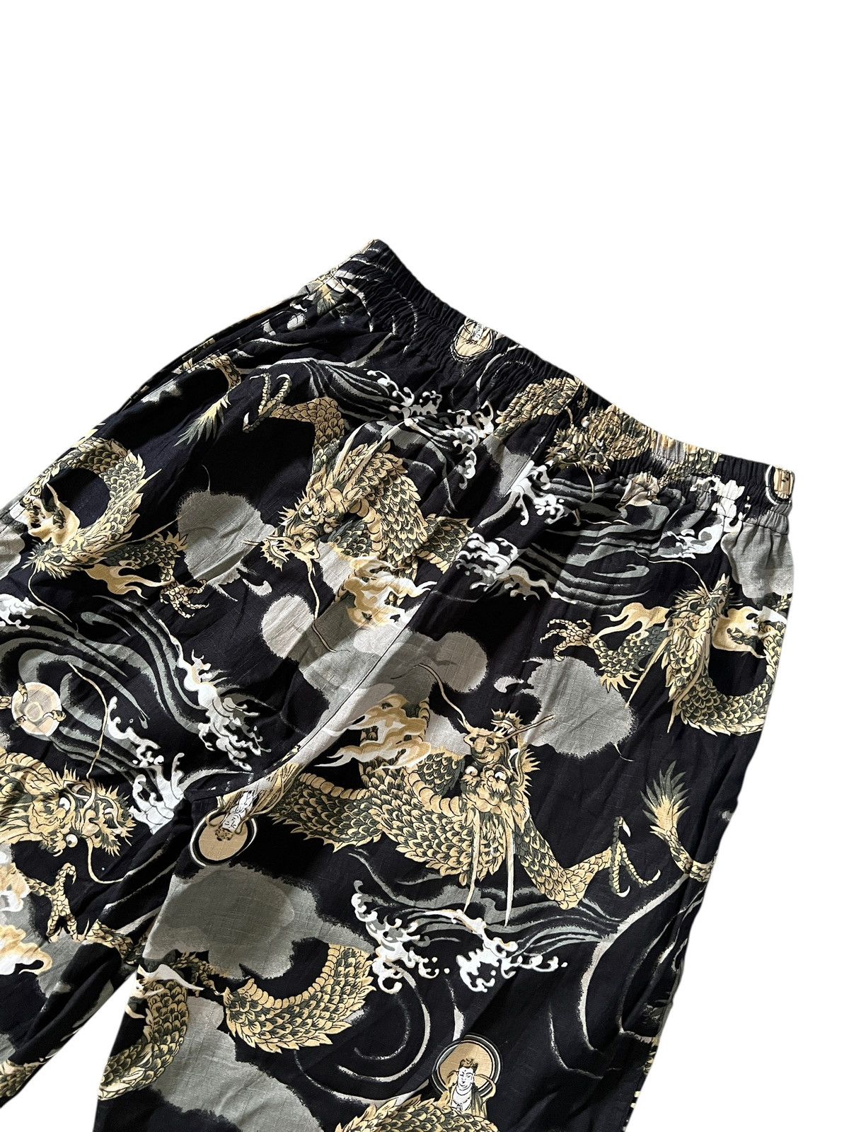 Japanese Brand Dragon Motif Drawstring Pants Size US 30 / EU 46 - 9 Thumbnail