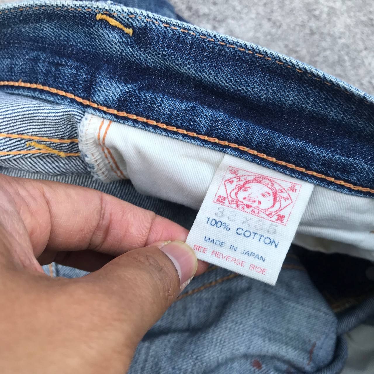 Evisu Vintage Evisu Big Daicock Redline Distressed jean W31x33 Size US 31 - 14 Thumbnail