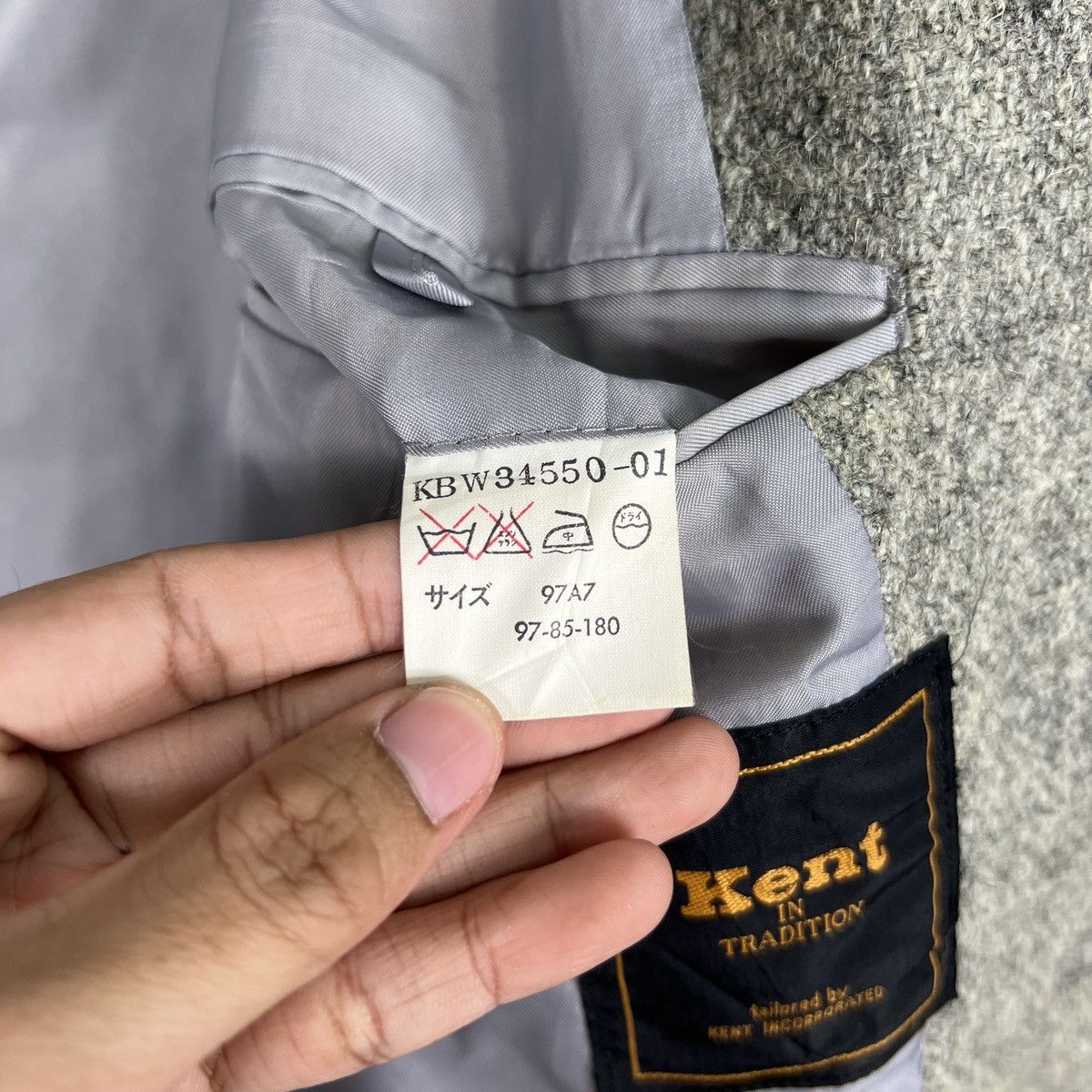Harris Tweed 🔥 HARRIS TWEED X KENT WOOL COAT JACKET Size US L / EU 52-54 / 3 - 18 Thumbnail