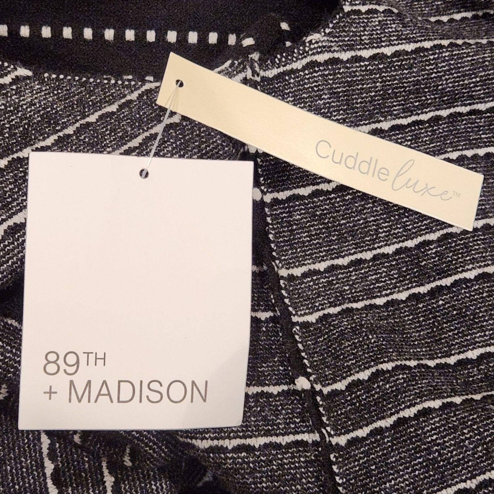 Carter's 89th + Madison Black & White Duster Size XL NWT, Small Flaw Size XL / US 12-14 / IT 48-50 - 6 Thumbnail