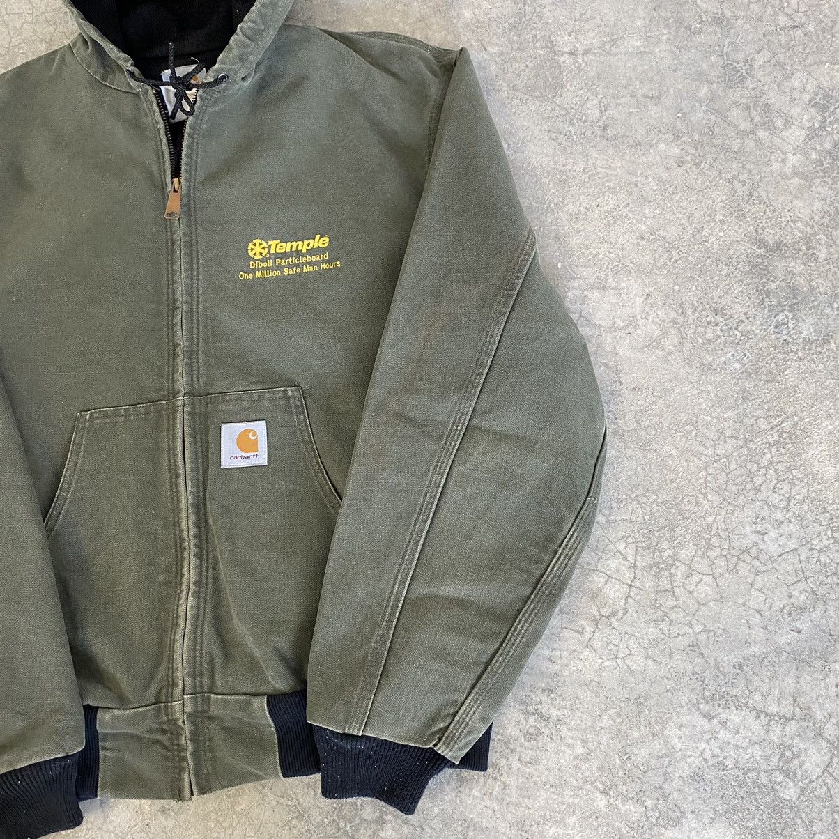 Carhartt × Vintage Vintage Carhartt Moss Green Hooded Active Jacket Size US L / EU 52-54 / 3 - 15 Thumbnail