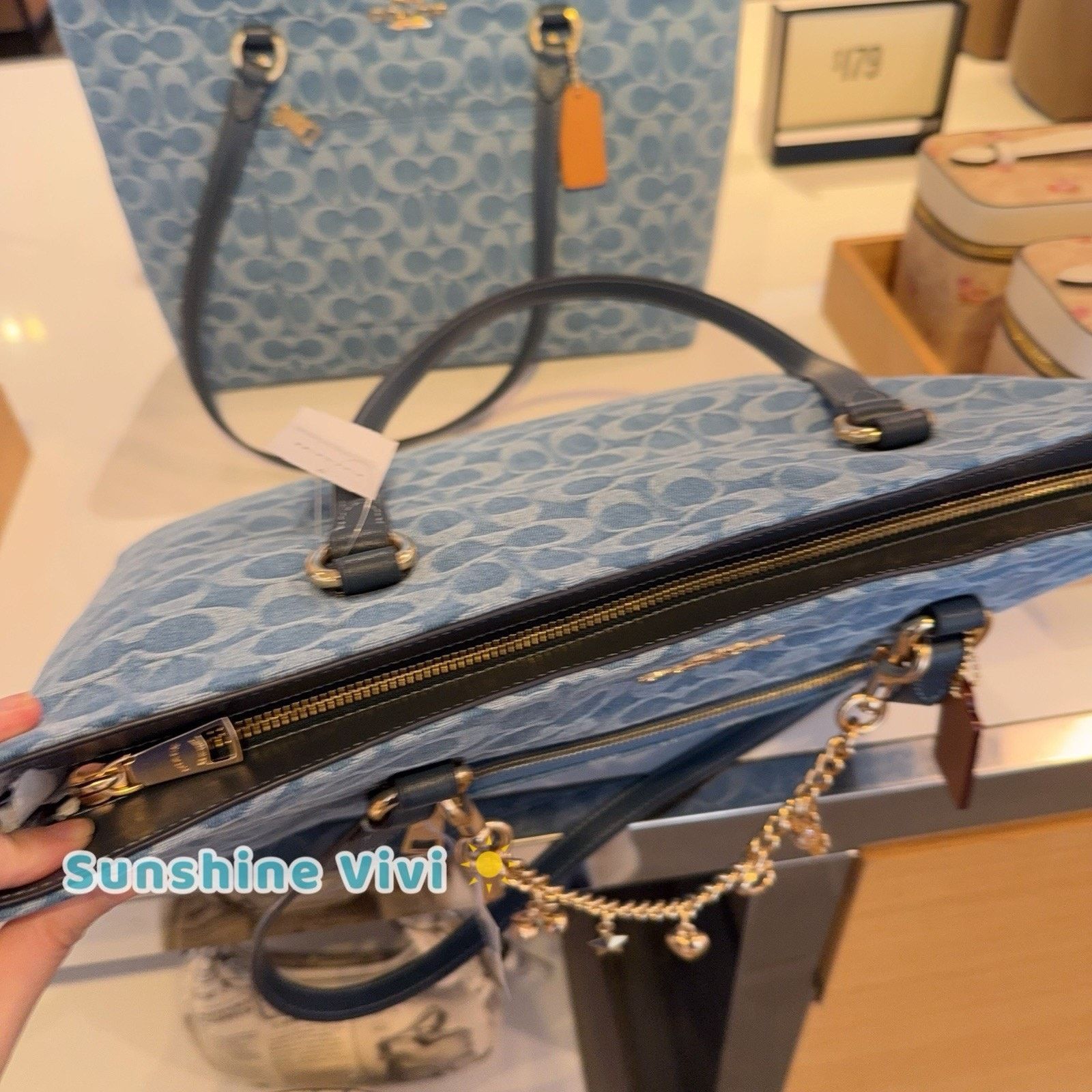 Coach NWT Bundle Coach Station Tote CDB88 Swagger Chain CAX00 Gold Size ONE SIZE - 11 Thumbnail