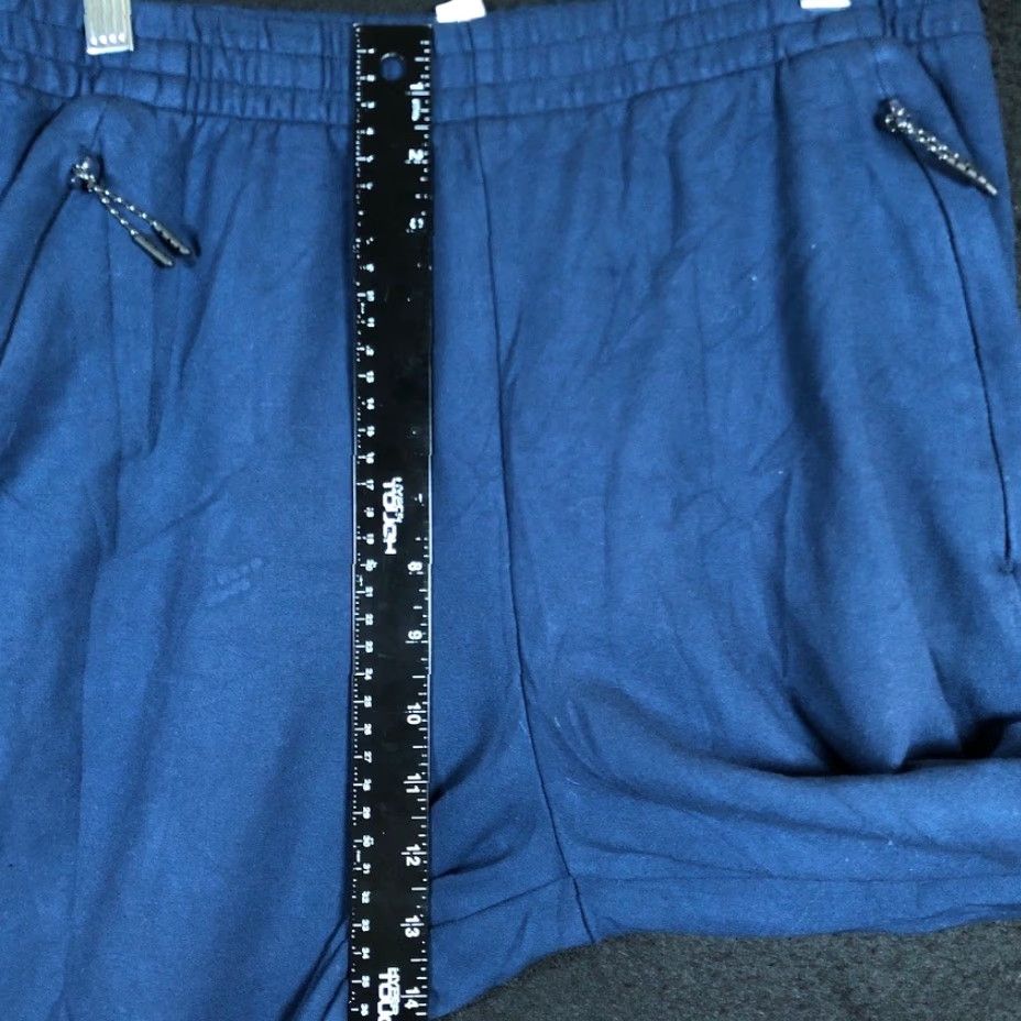 Adidas Adidas Mens Pants Navy Blue Pull On Ankle Zip Joggers Stretch Medium Size US 31 - 7 Thumbnail