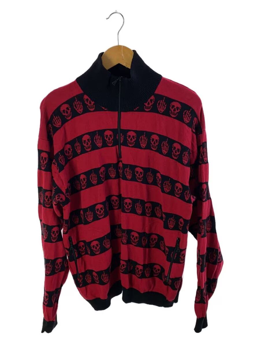 Hysteric Glamour Skull Middle Finger Wool Zip Knit Sweater Size US L / EU 52-54 / 3 - 1 Thumbnail