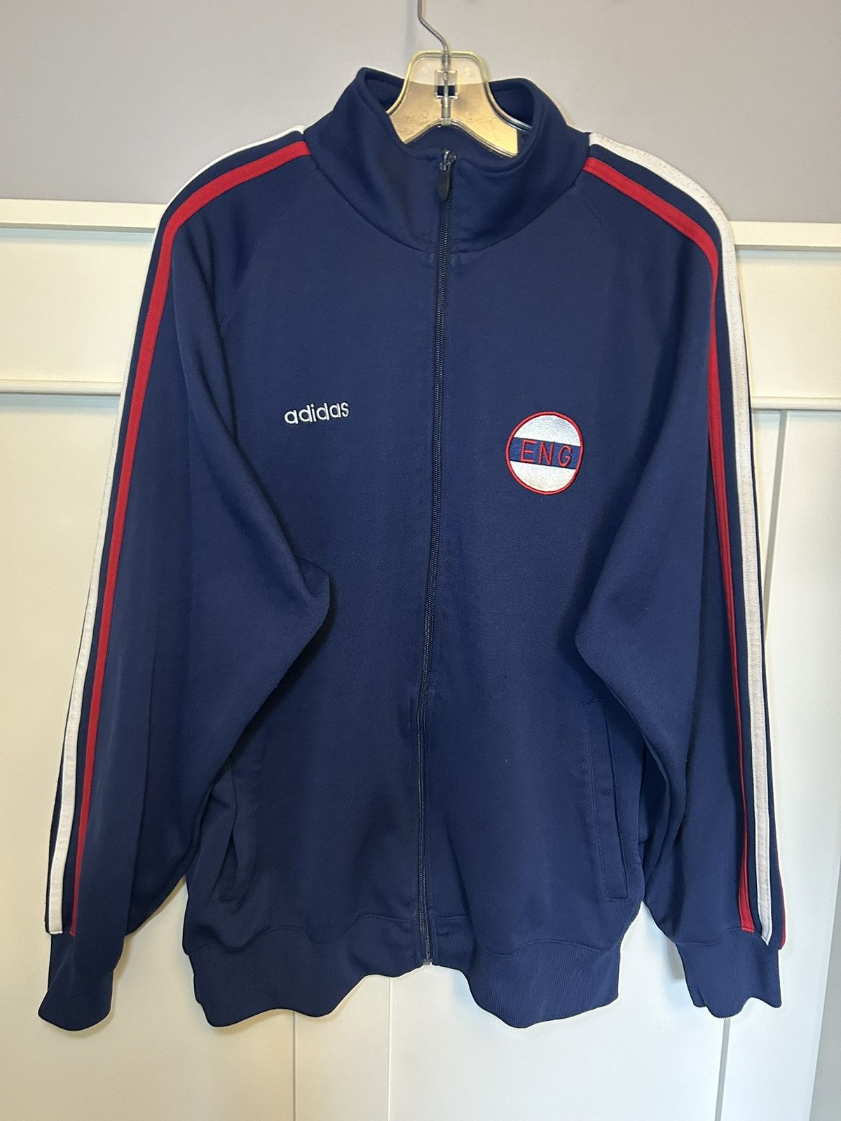 Adidas Vintage Adidas England patch dragon crest track jacket Size US L / EU 52-54 / 3 - 2 Thumbnail