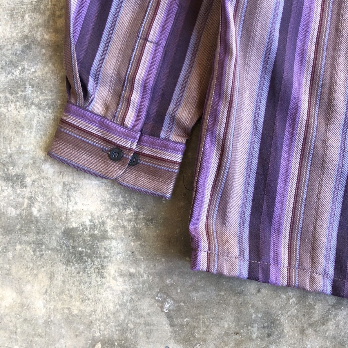 Japanese Brand 1990s Crocodile Stripe Button Up Shirt Vintage Style Size US L / EU 52-54 / 3 - 10 Thumbnail