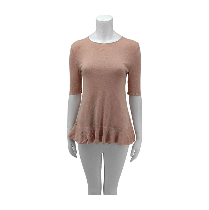 Louis Vuitton Louis Vuitton Pink Wool Short Sleeve Top 0089 Size M / US 6-8 / IT 42-44 - 1 Thumbnail