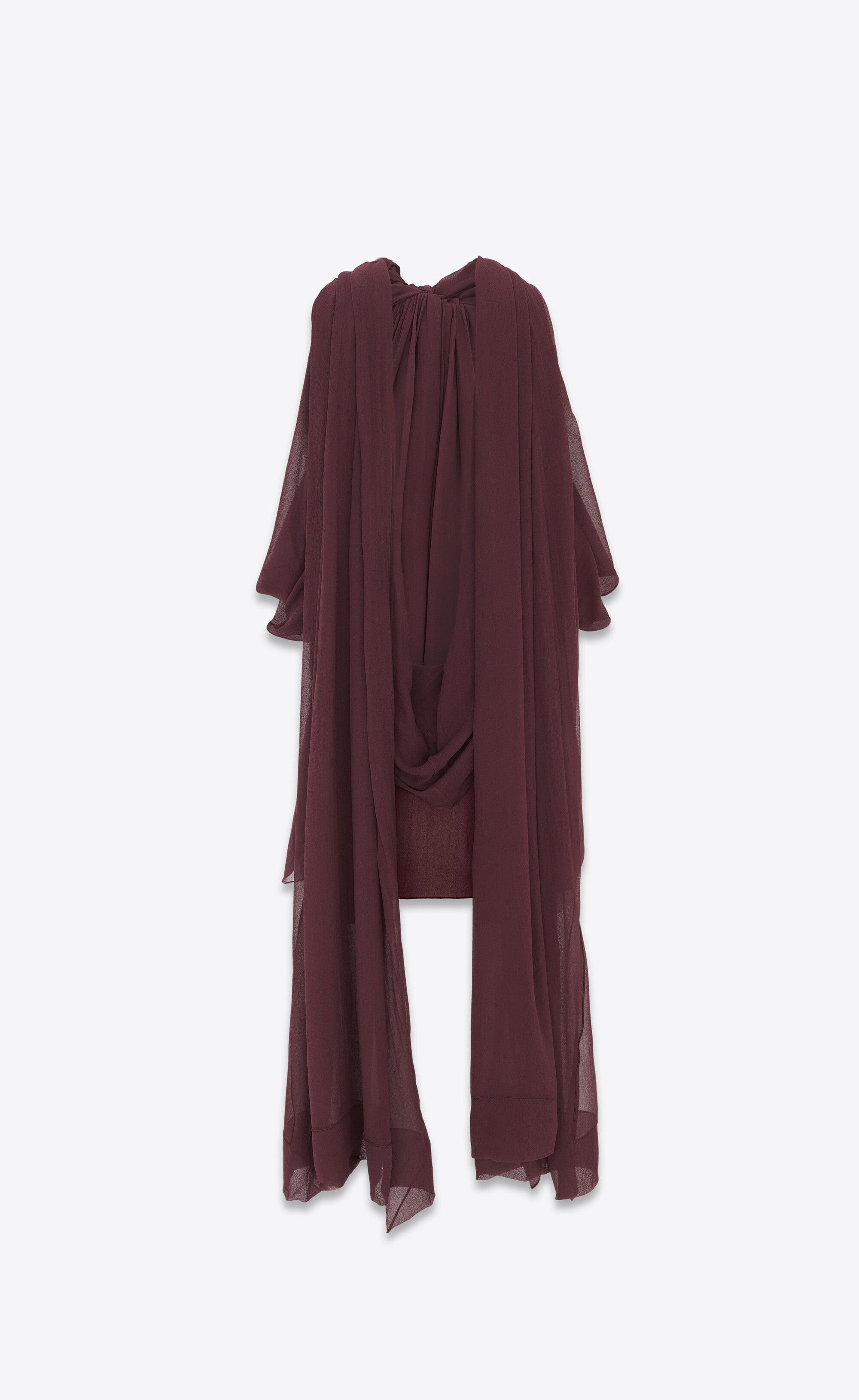 Saint Laurent Paris o1s1wg110125 770094 Lavallière-Neck Blouse Silk Muslin Size XS / US 0-2 / IT 36-38 - 3 Thumbnail