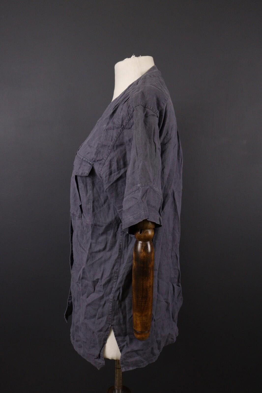 Margaret Howell Margaret Howell Gray Linen Multipocket Blouse Shirt Size 12 Size XL / US 12-14 / IT 48-50 - 4 Thumbnail