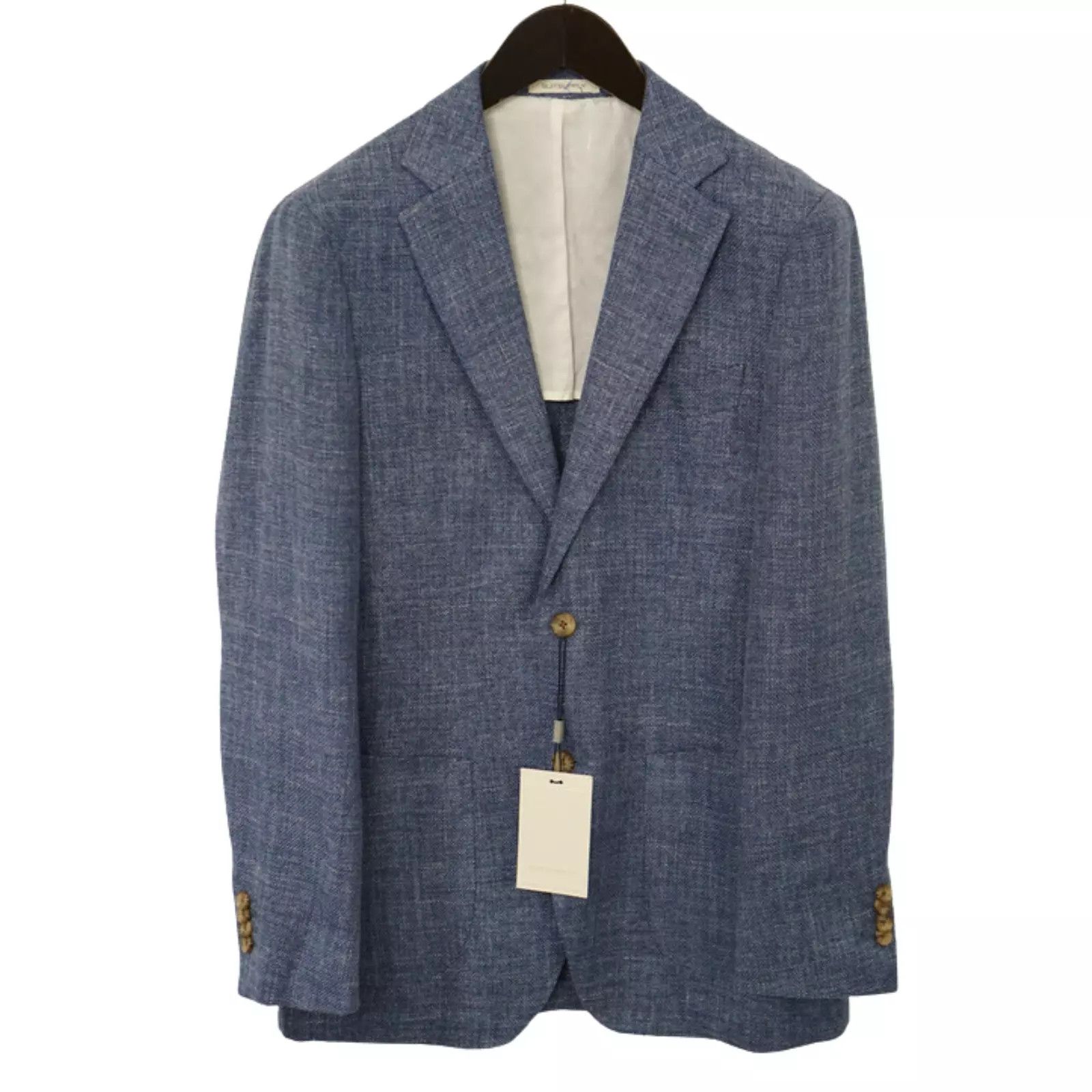 Men Suitsupply Blazer Havana Patch Cashmere Silk Linen US36