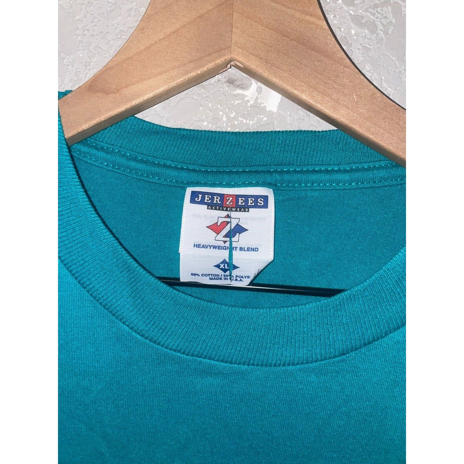 Jerzees Vintage Dad Shirt Missing A Teal Test Print Tee VTG 90s XL Size US XL / EU 56 / 4 - 4 Thumbnail