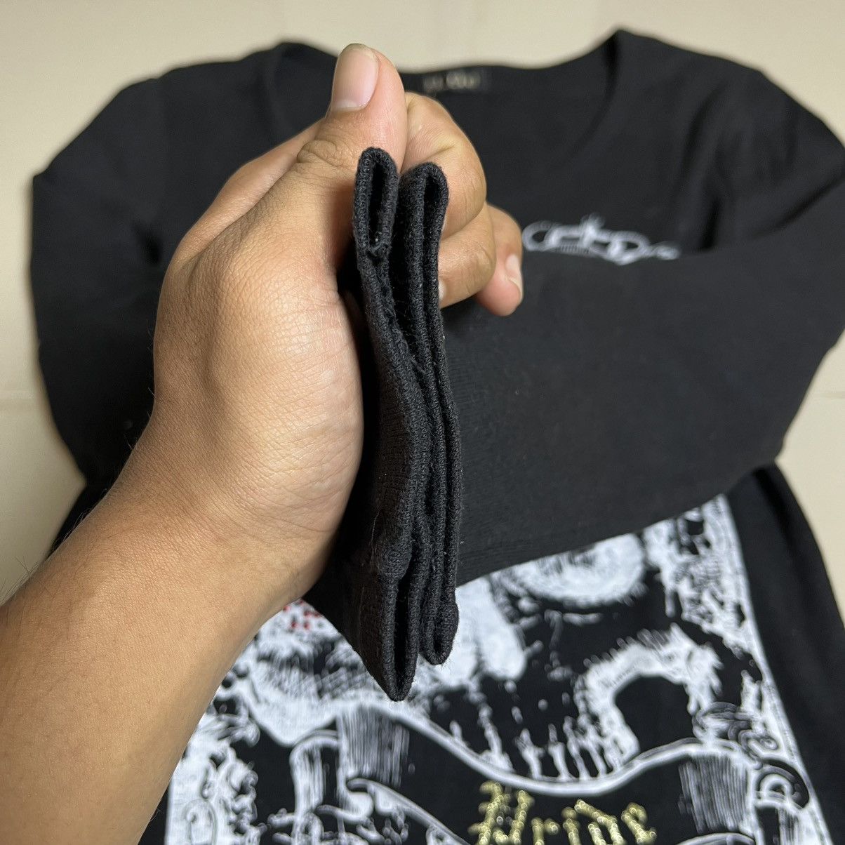 Hysteric Glamour H.He Gothic Angel Skull Rhinestone LS Tee If6was9 LGB style Size US M / EU 48-50 / 2 - 6 Thumbnail