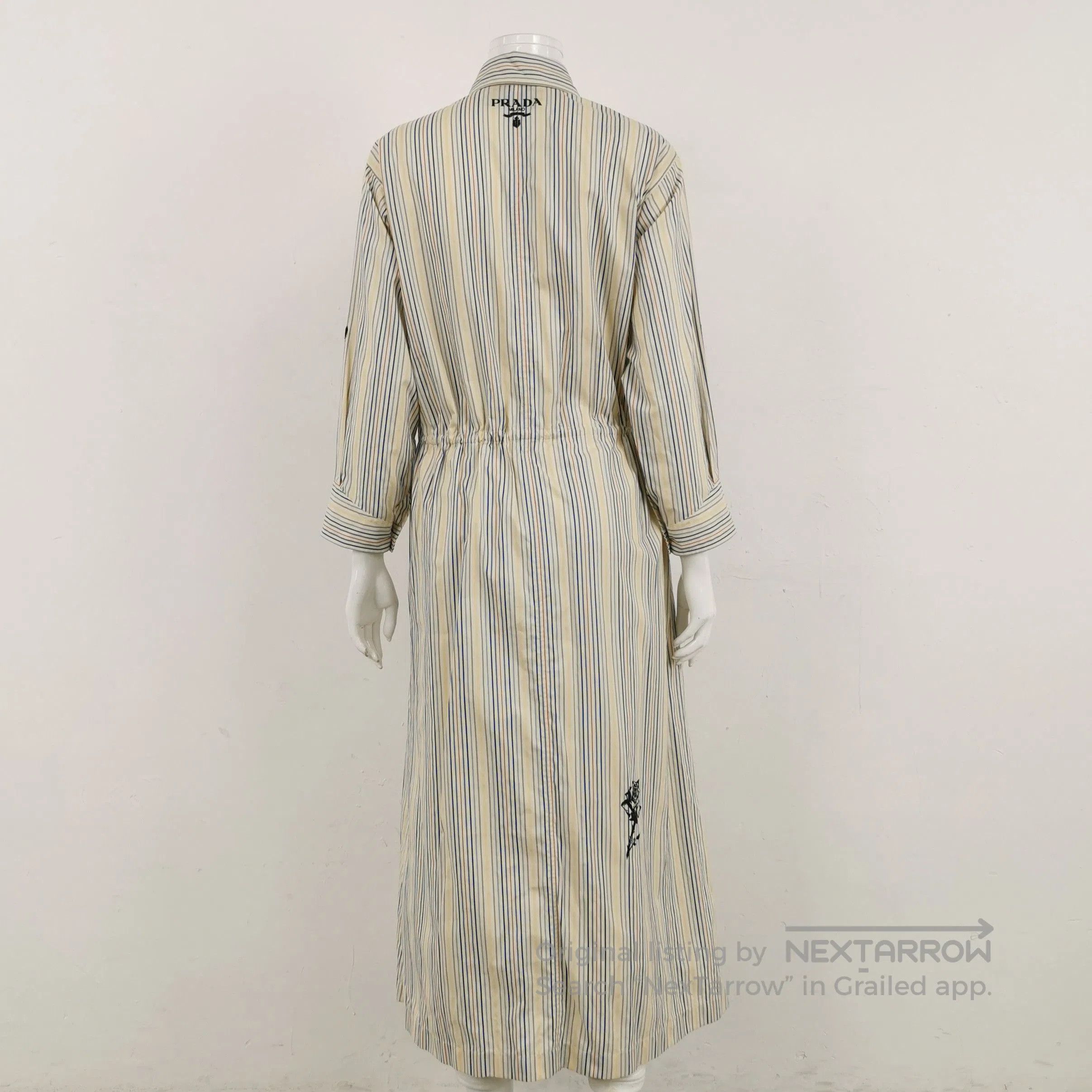 Prada Prada Striped Long Sleeve Mermaid Dress . Size S / US 4 / IT 40 - 1 Thumbnail
