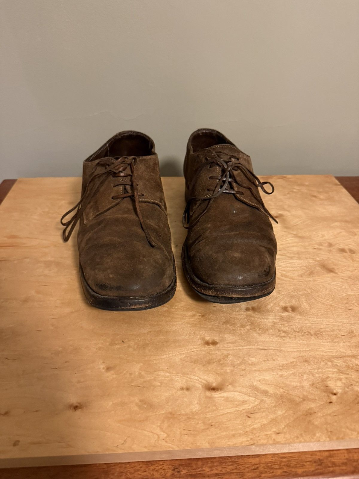 Guidi Brown Reverse Suede Derby Size US 12 / EU 45 - 3 Thumbnail