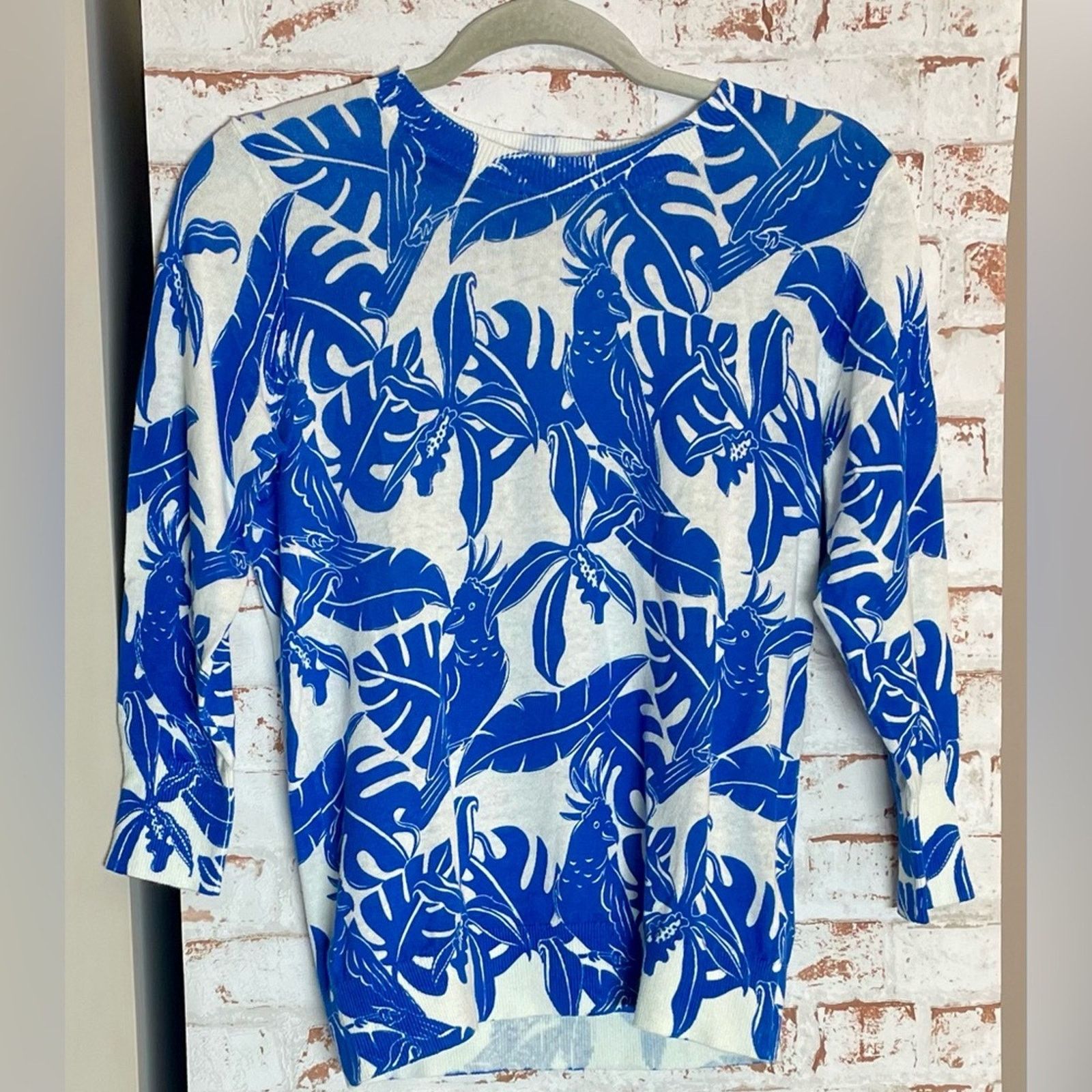 Boden Boden Blue and White Patterned Sweater Size S / US 4 / IT 40 - 1 Thumbnail