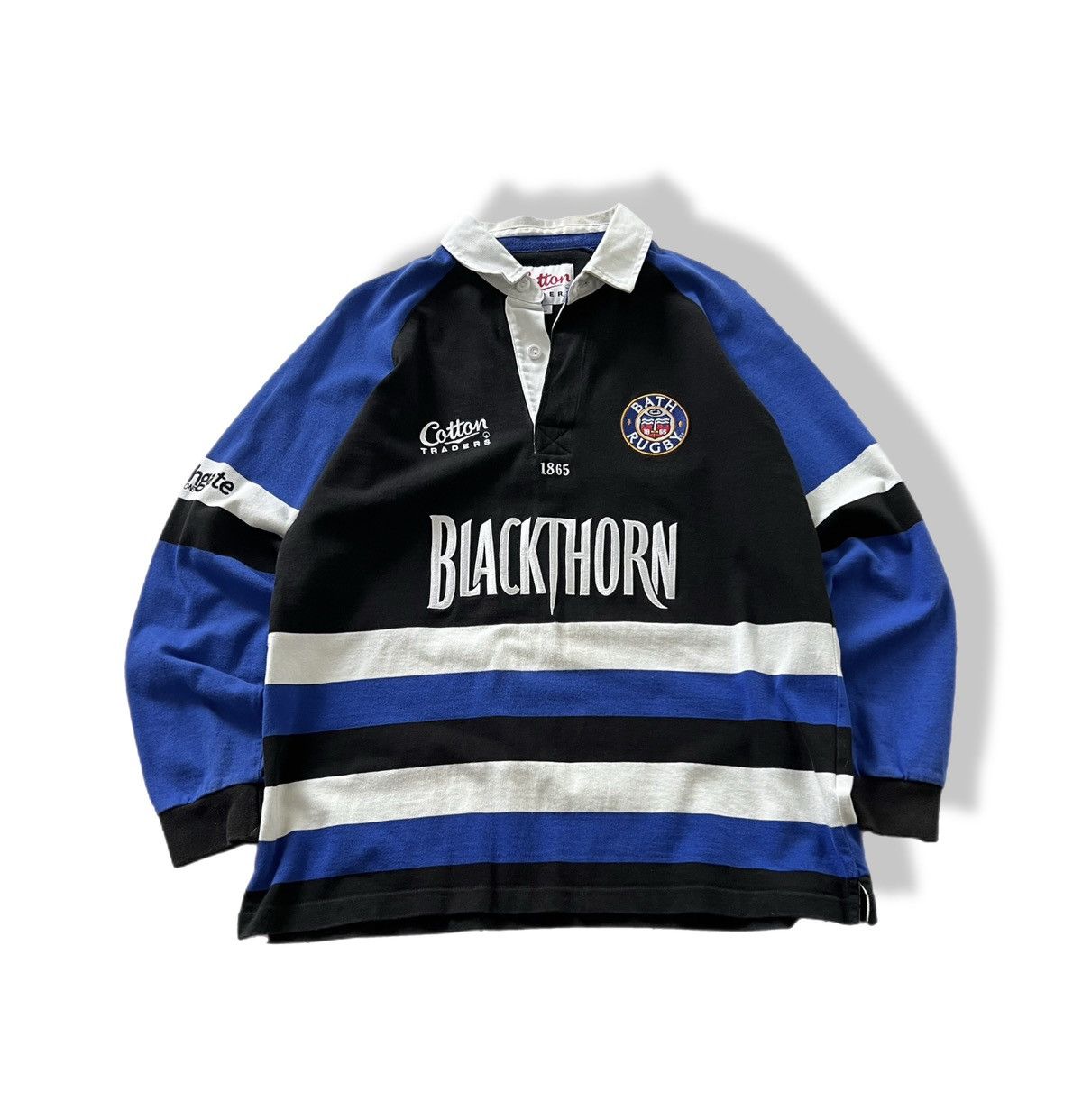 Cotton Traders Vintage Cotton Traders Bath Rugby Long Sleeve Rugby Shirt Size US L / EU 52-54 / 3 - 1 Thumbnail