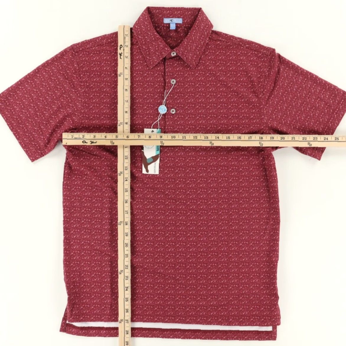 Vintage Genteal Brrr Tailgate Football High Stretch Polo Shirt Maroon Men's S Size US S / EU 44-46 / 1 - 3 Thumbnail