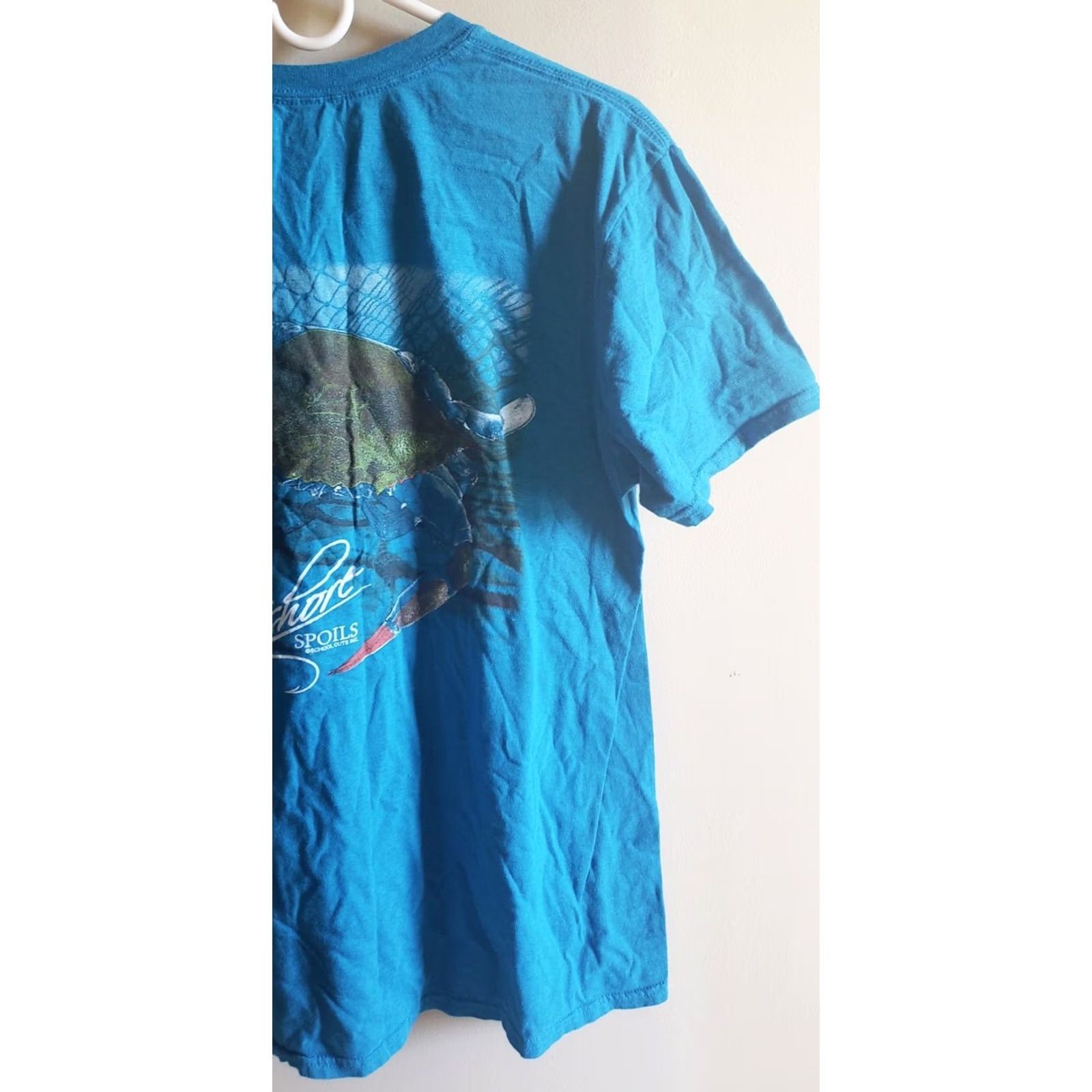 Vintage Offshore Spoils T-Shirt Men's M Blue Short Sleeve Logo Front Blue Crab Back Size US M / EU 48-50 / 2 - 7 Thumbnail