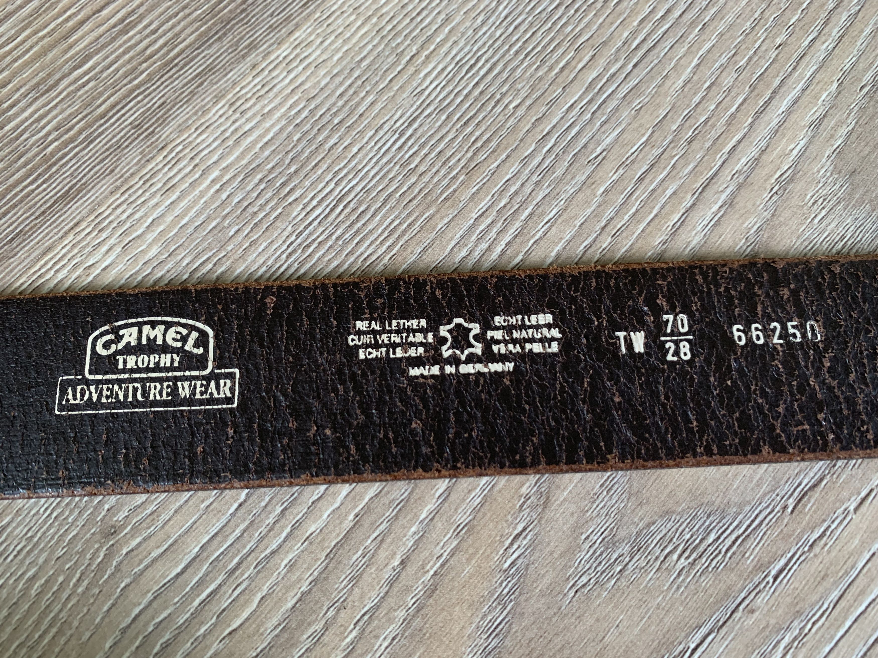 Vintage × camel active Vintage Camel Trophy Adventure Leather Belt Size ONE SIZE - 5 Thumbnail