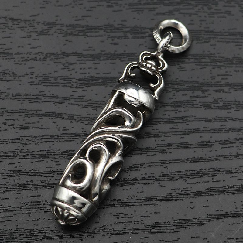 image of Chrome Hearts Roller Pendant in Silver, Men's