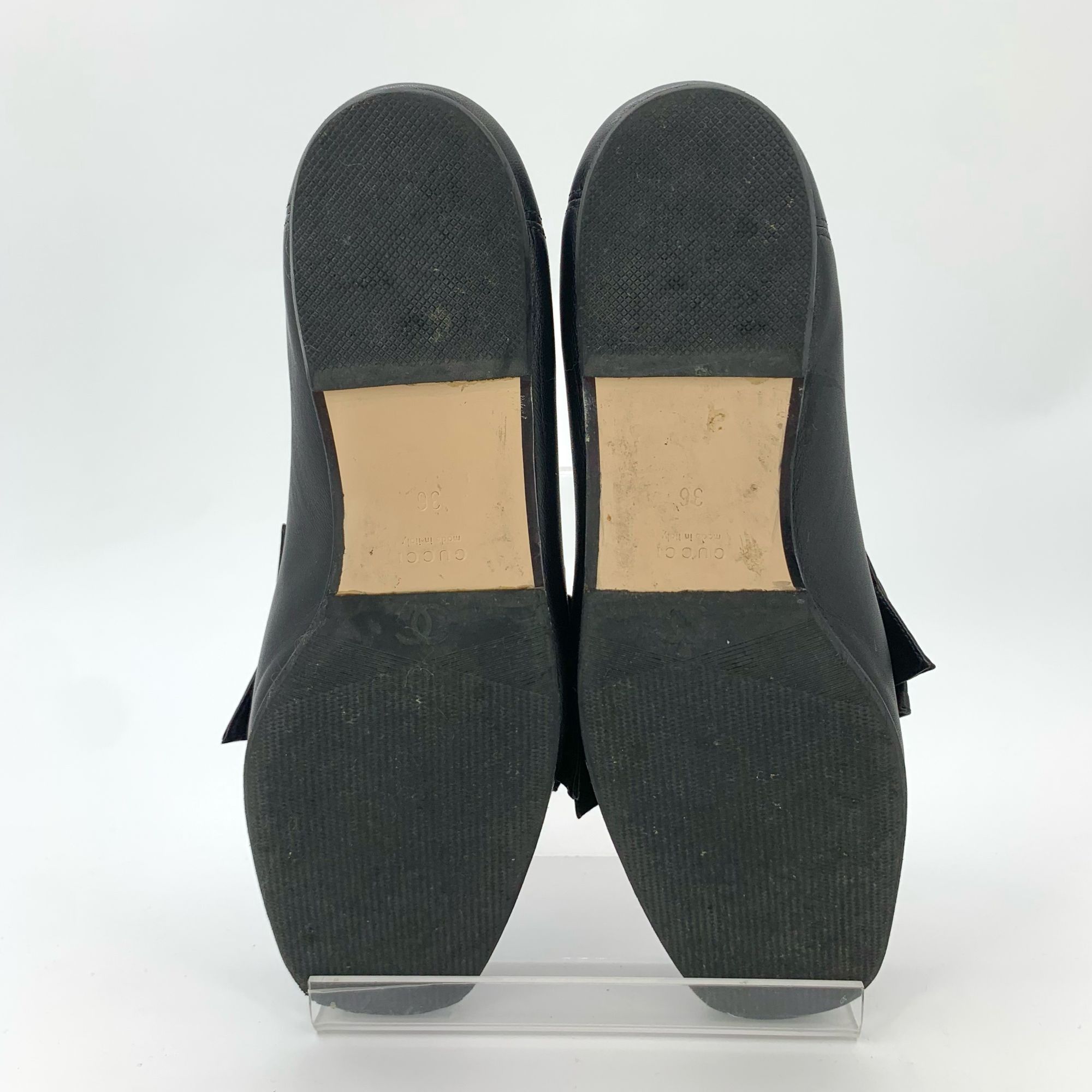 Gucci Gucci Black Leather Bee Flats With Rhinestone Detail Size 36 Size US 6 / IT 36 - 5 Thumbnail