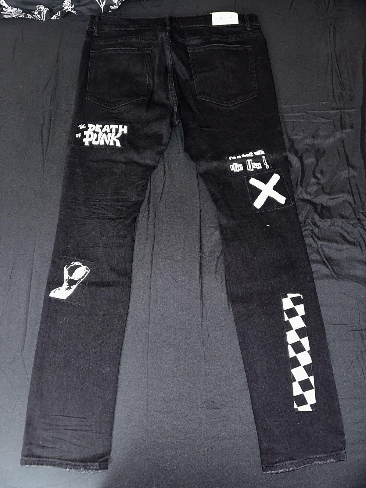 MNML MNML Punk Rock Black Skinny Jeans Size US 40 / EU 56 - 2 Thumbnail